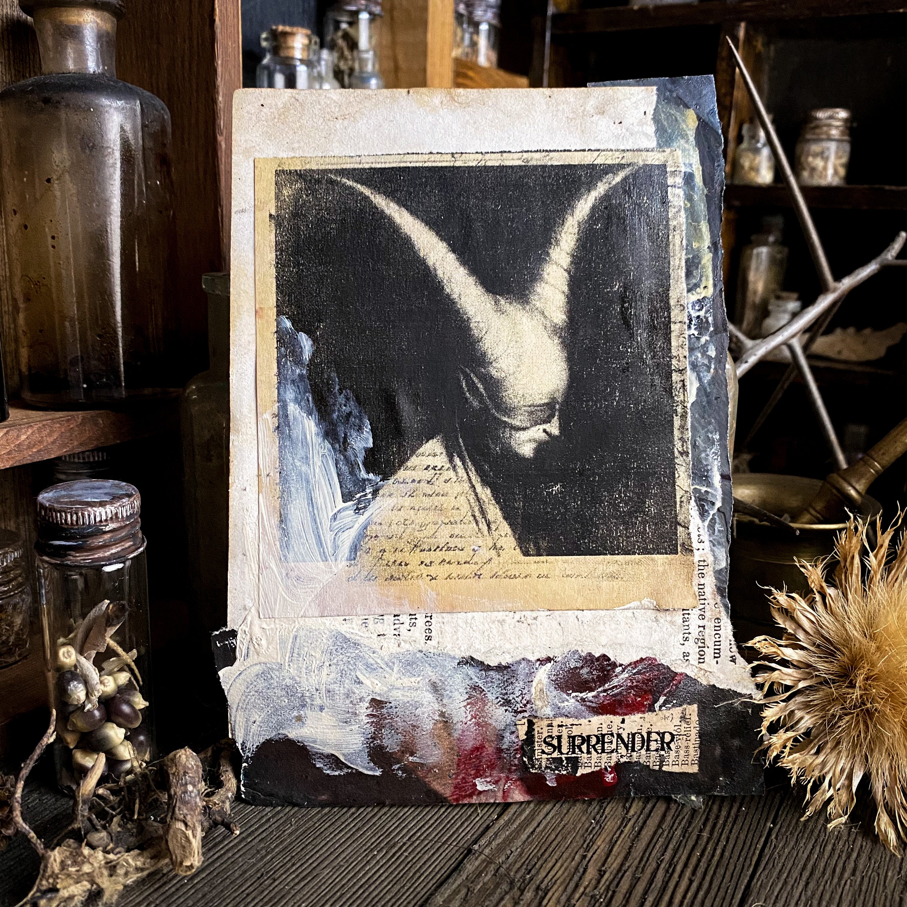 Surrender - Original Mixed Media Collage