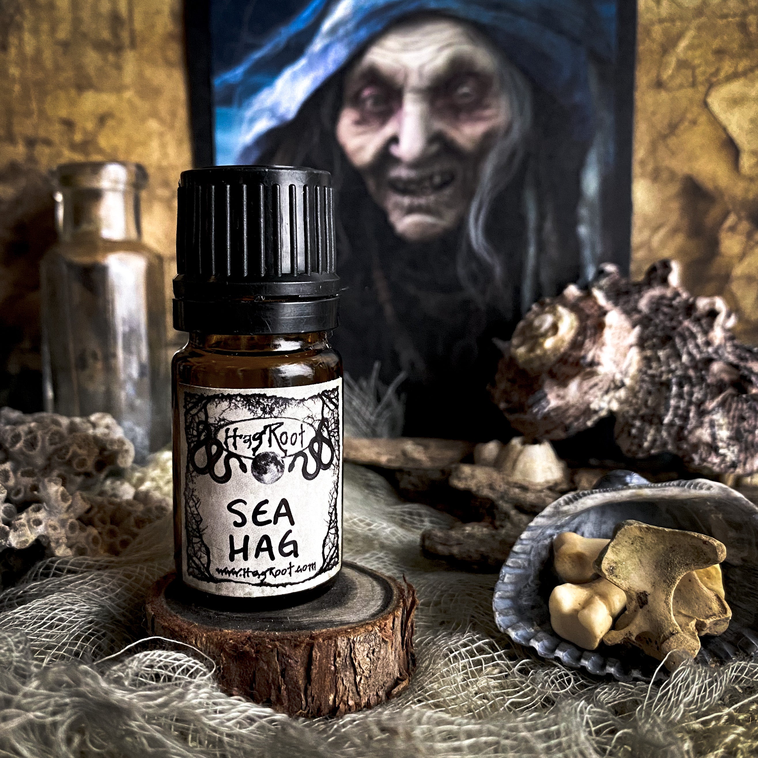 SEA HAG-(Moss, Driftwood, Sea Air, Frankincense Tears, Vetiver)-Perfume, Cologne, Anointing, Ritual Oil