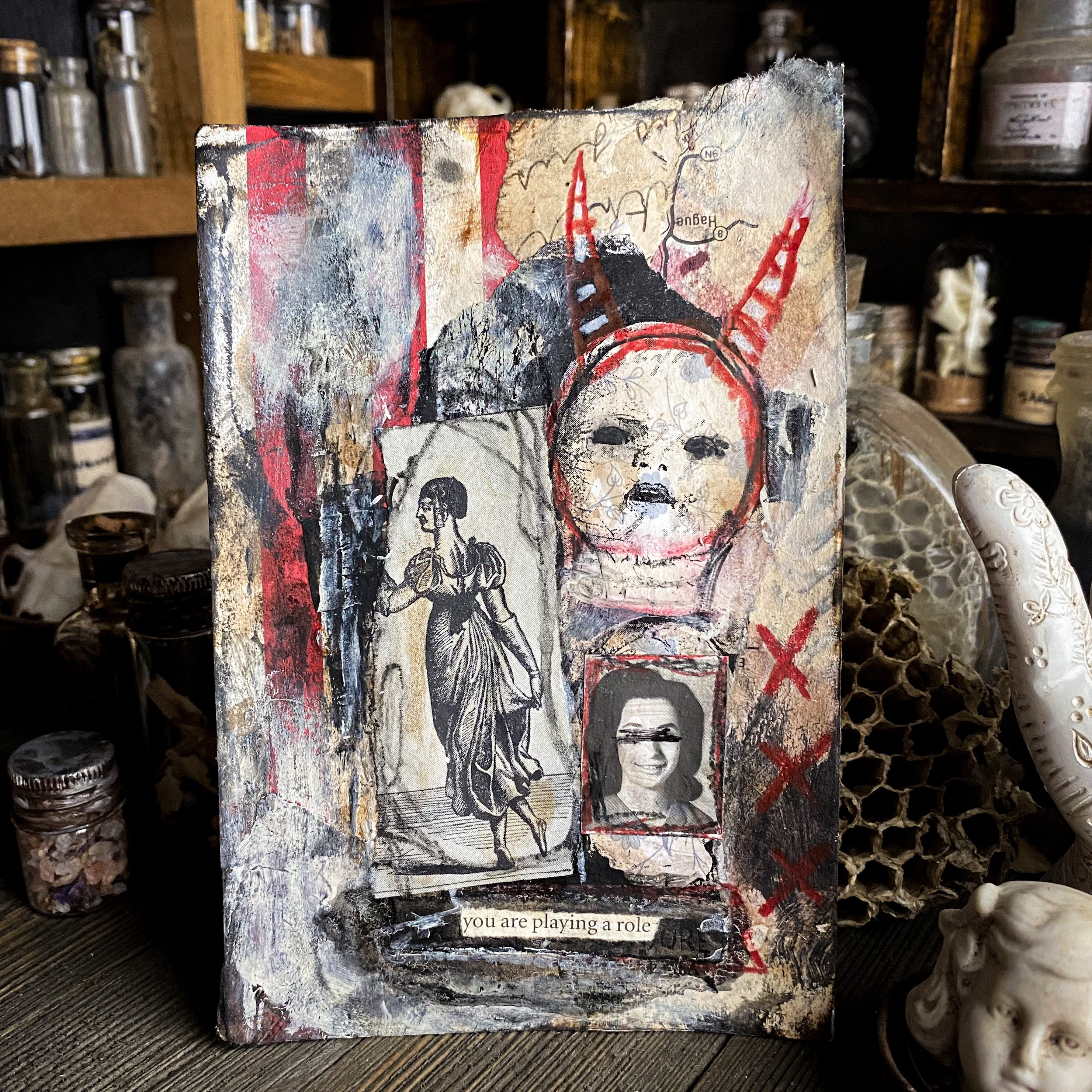 You are Playing a Role - Original Mixed Media Collage
