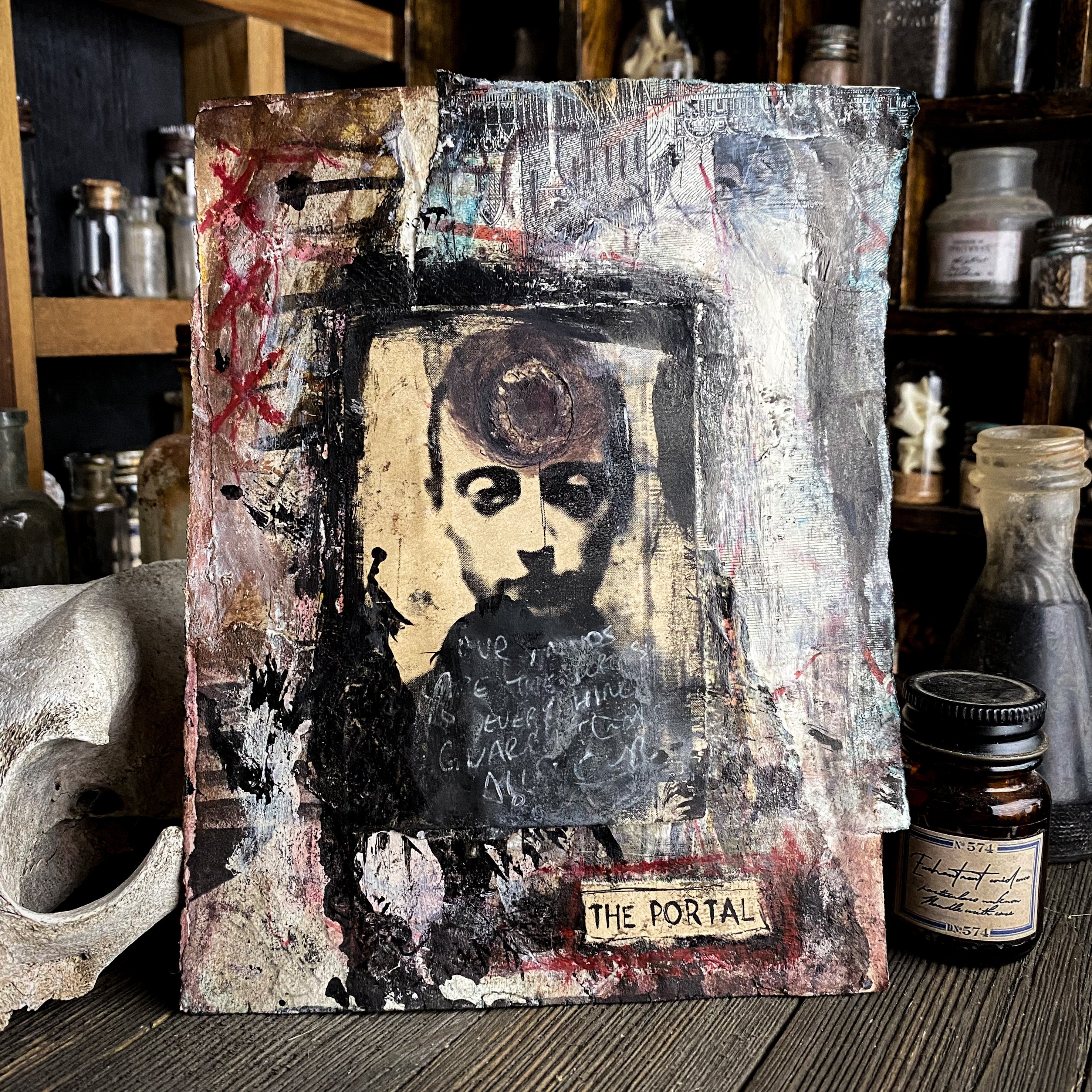 The Portal - Original Mixed Media Collage