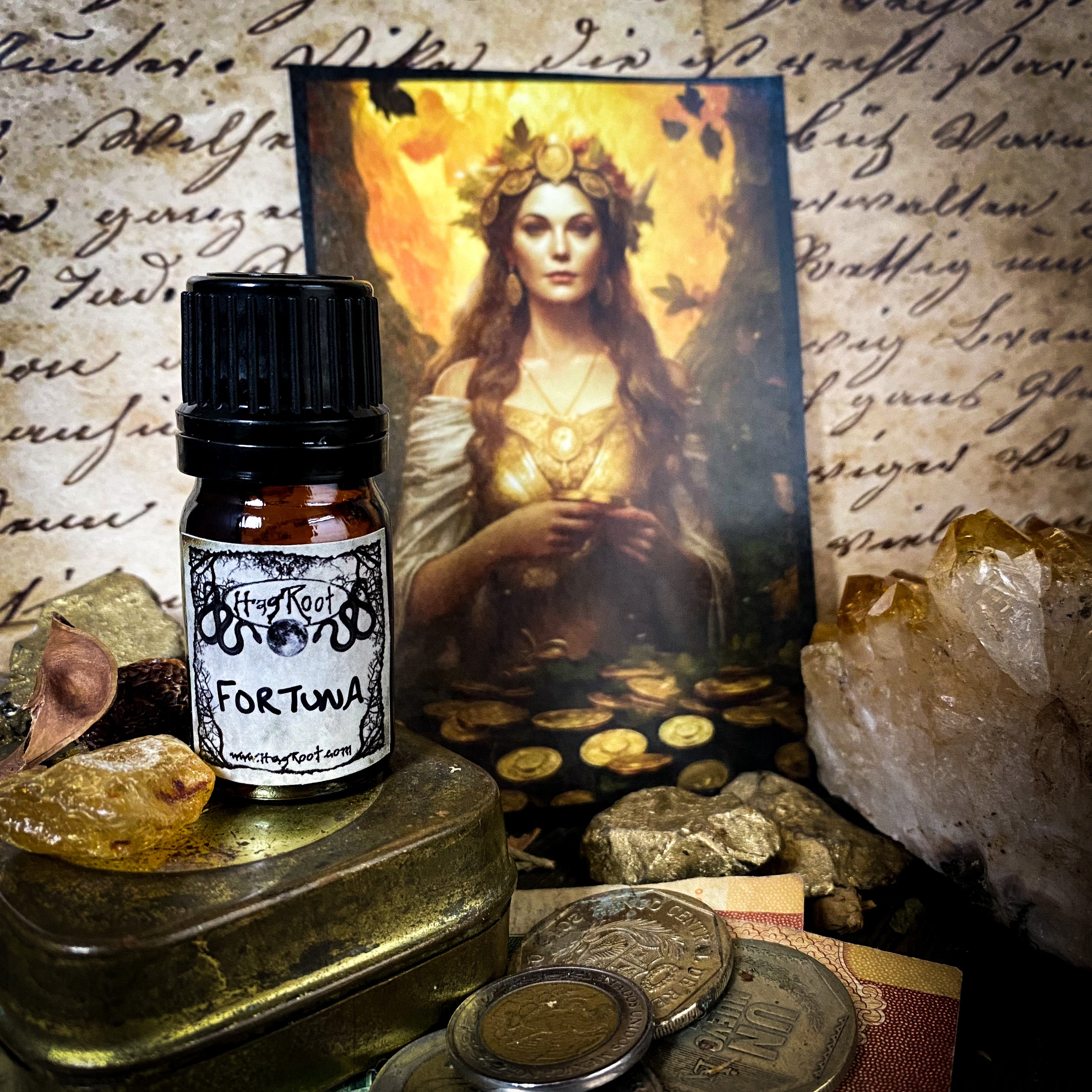 FORTUNA-(Orange Blossom, Pink Pepper, Patchouli, Sandalwood, Frankincense, Myrrh, Vanilla)-Perfume, Cologne, Anointing, Ritual Oil
