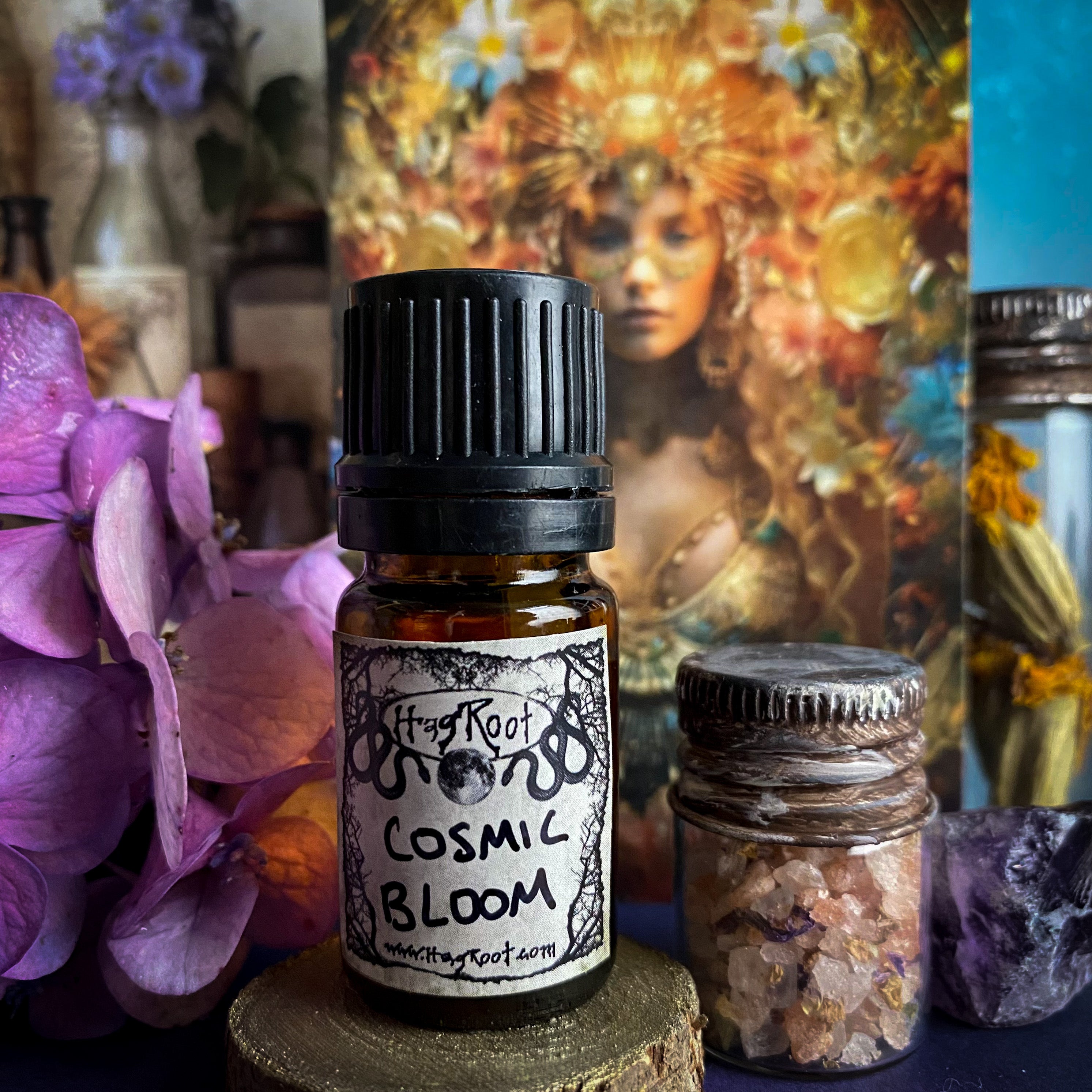 COSMIC BLOOM-(Honeysuckle, Lilac, Neroli, Jasmine, Champaka Flowers, Rose, Blackberry)-Perfume, Cologne, Anointing, Ritual Oil