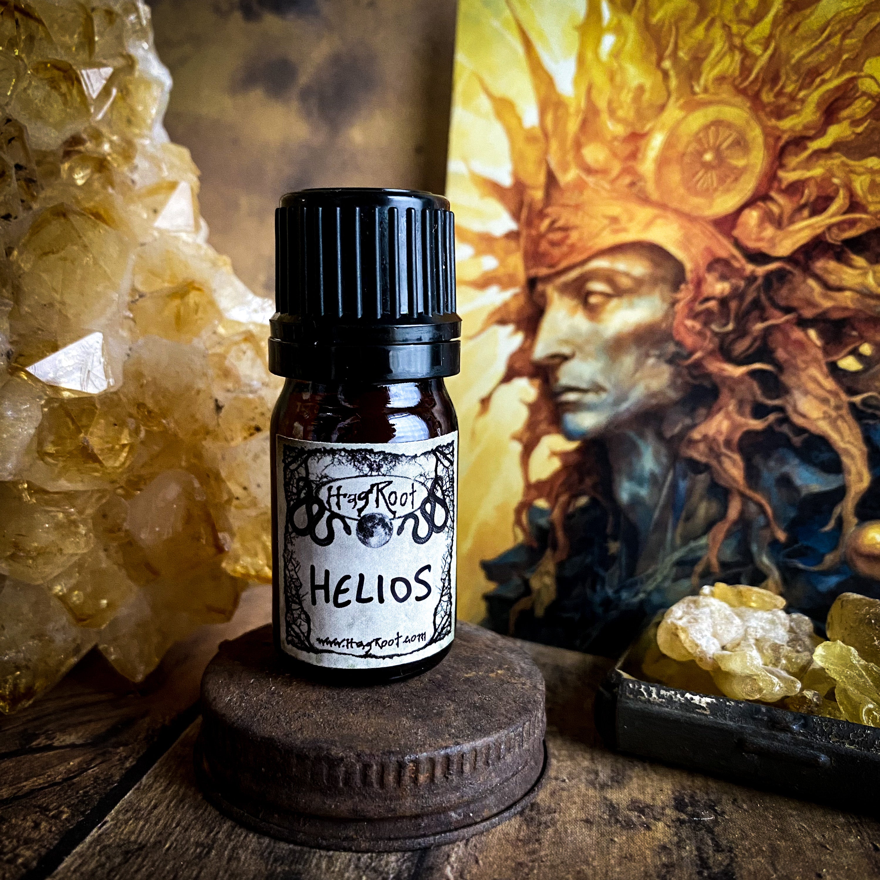 HELIOS (Sandalwood, Guiac Wood, Heliotrope, Tonka Bean, Aged Bourbon, Vanilla, Musk, Bergamot)-Perfume, Cologne, Anointing, Ritual Oil