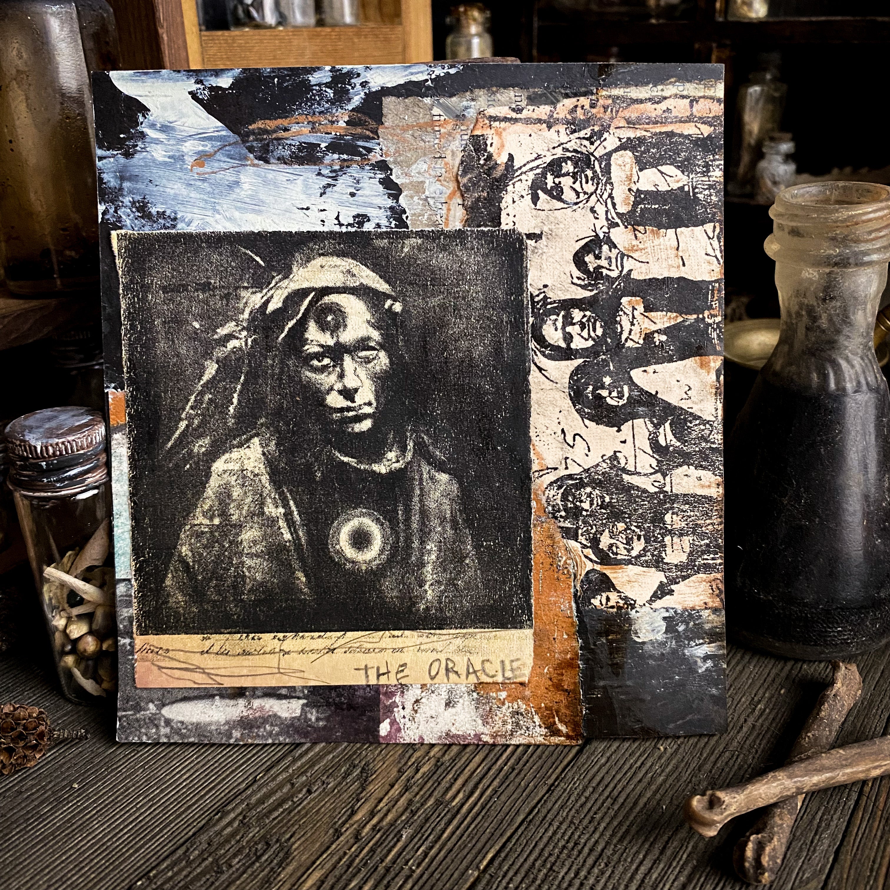 The Oracle - Original Mixed Media Collage