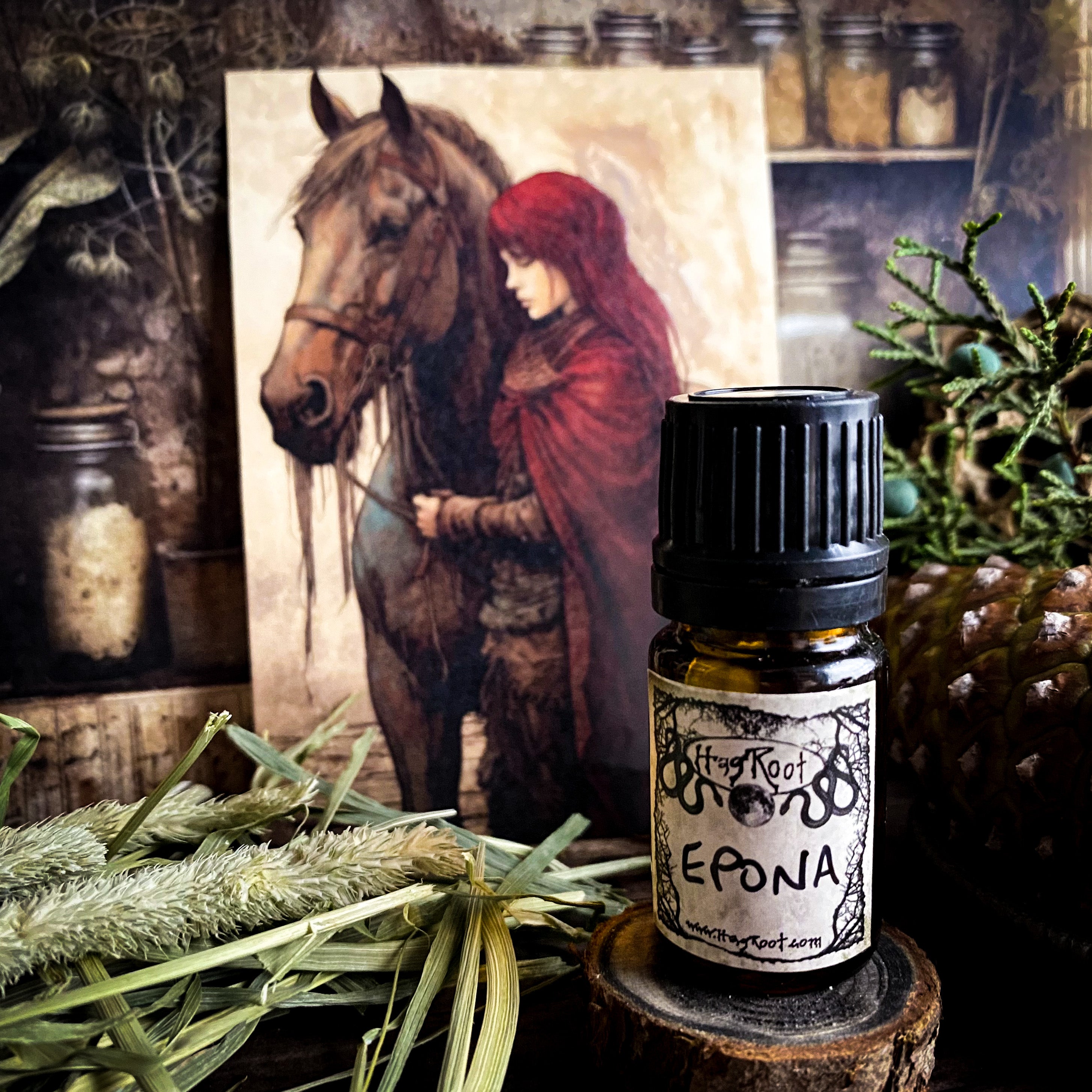 EPONA-(Hay, Vanilla, Labdanum, Sweetgrass)-Perfume, Cologne, Anointing, Ritual Oil