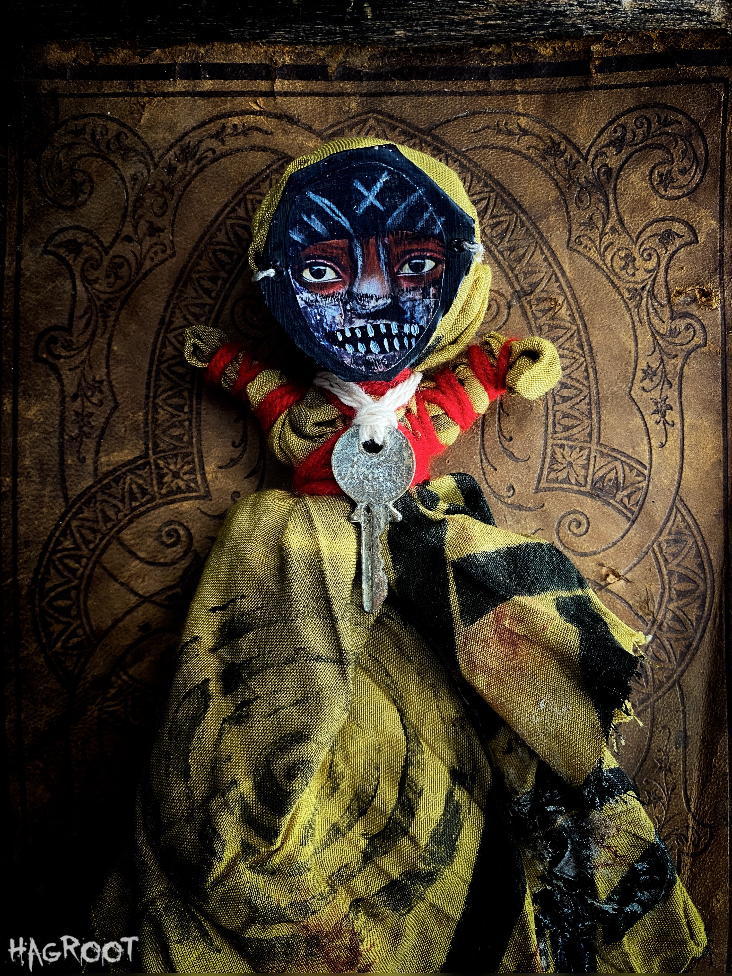 Handcrafted Conjure Doll - Folk Art Voodoo Poppet for Creative Abundance, Rootwork, Ritual + Manifestation - Outsider Art Doll