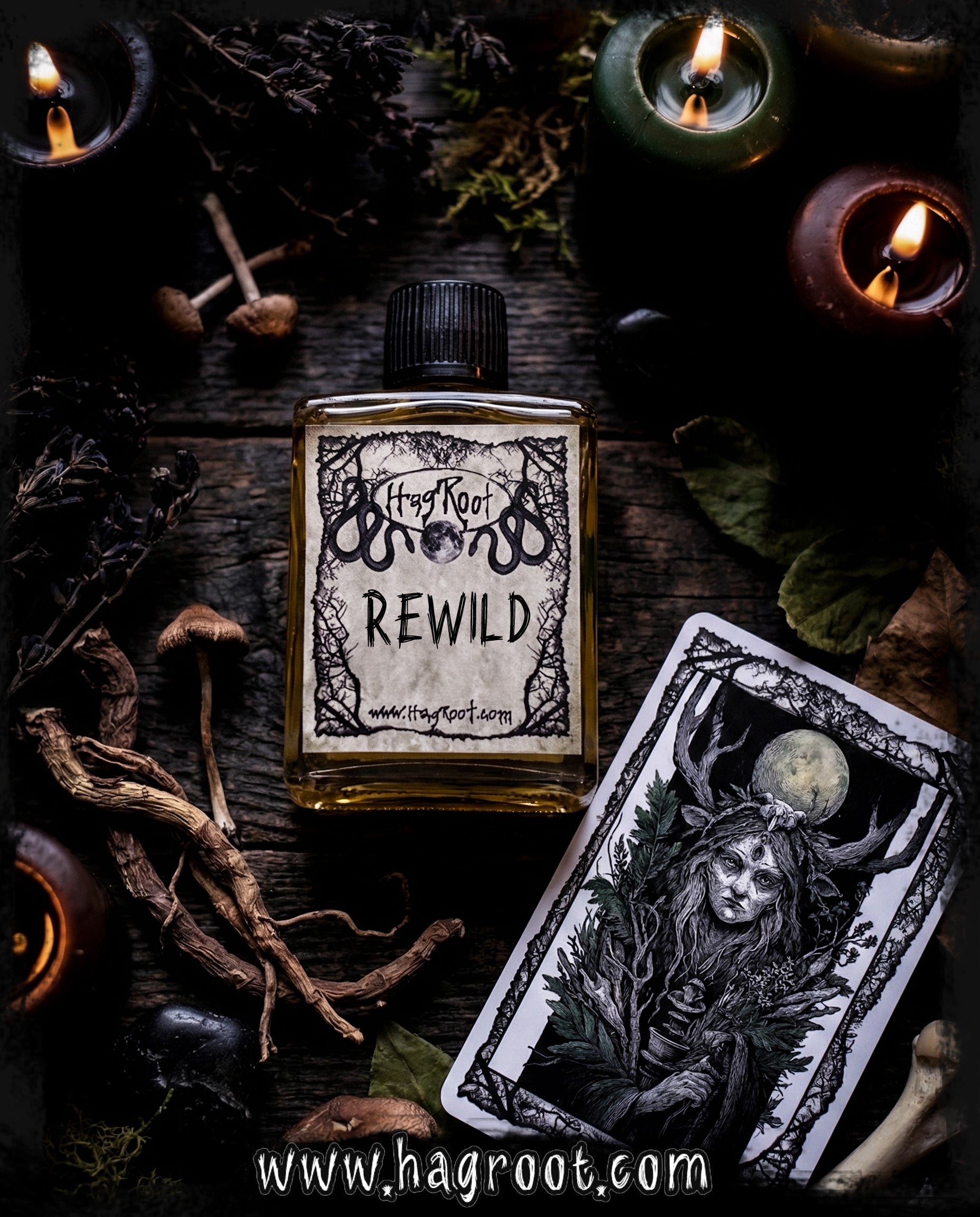 REWILD- (Patchouli, Clover, Tobacco, Vetiver, Tonka Bean, Wisteria, Black Tea Leaves, Bergamot)-Perfume, Cologne, Anointing, Ritual Oil