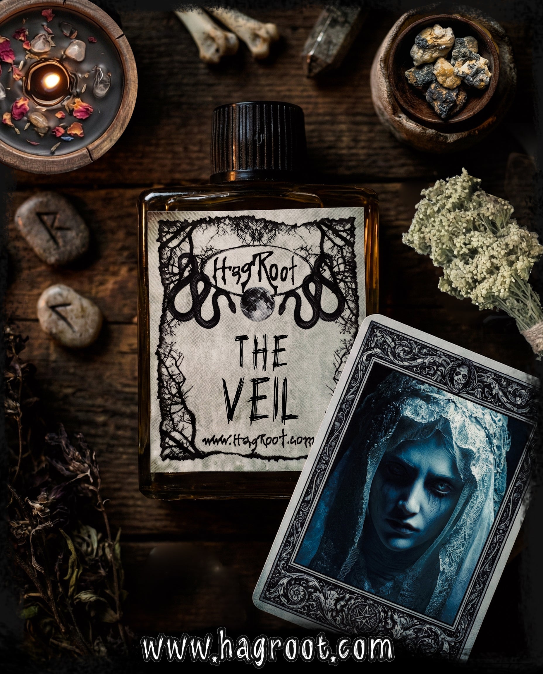 THE VEIL-(Ginger, Vanilla, Birch Tar, Cocoa, Tobacco, Leather, Allspice, Musk, Copaiba, Magnolia, Fig)-Perfume, Cologne, Anointing, Ritual Oil