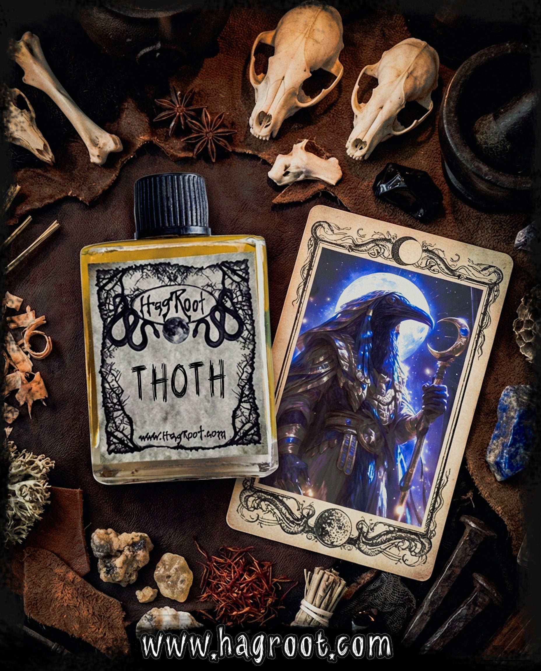 THOTH-(Lemongrass, Cedar, Oakmoss, Leather, Saffron, Labdanum, Frankincense)