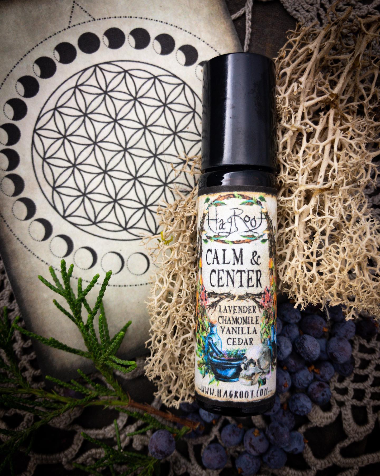 CALM & CENTER-Natural Herbal Roll On Oil for Stress, Anxiety and Tension