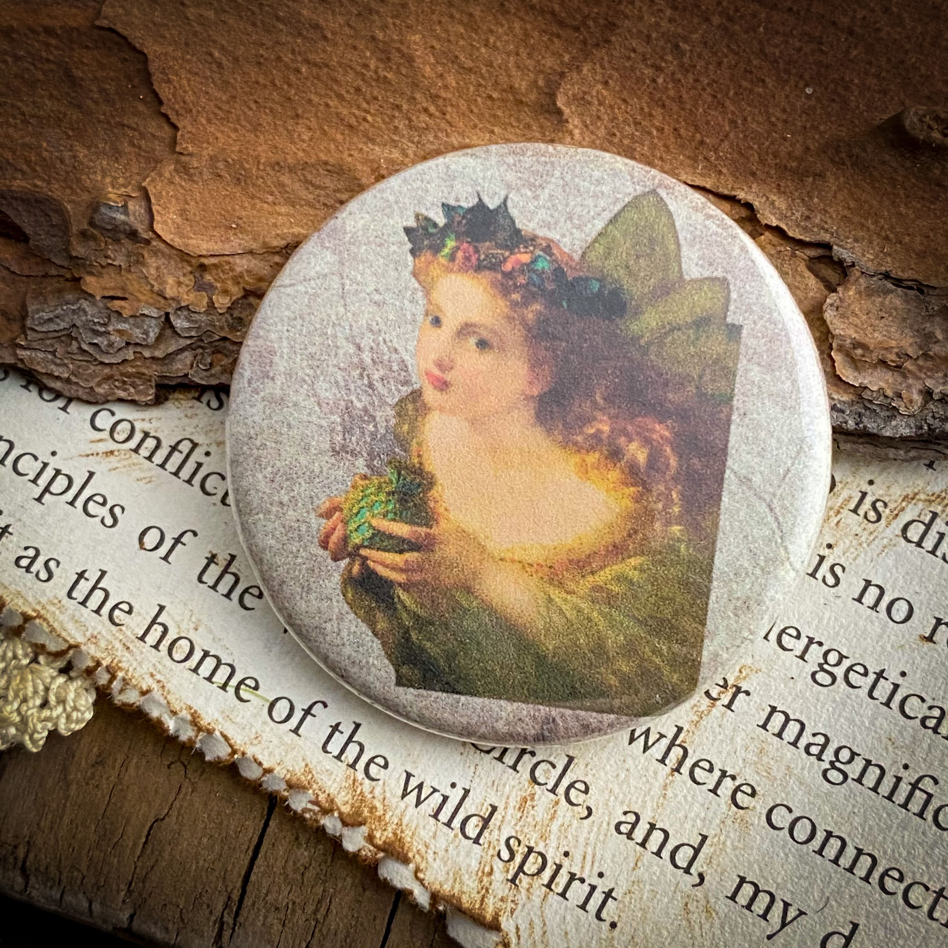 Enchanted - Hand Pressed Button/Pin - 1.5"