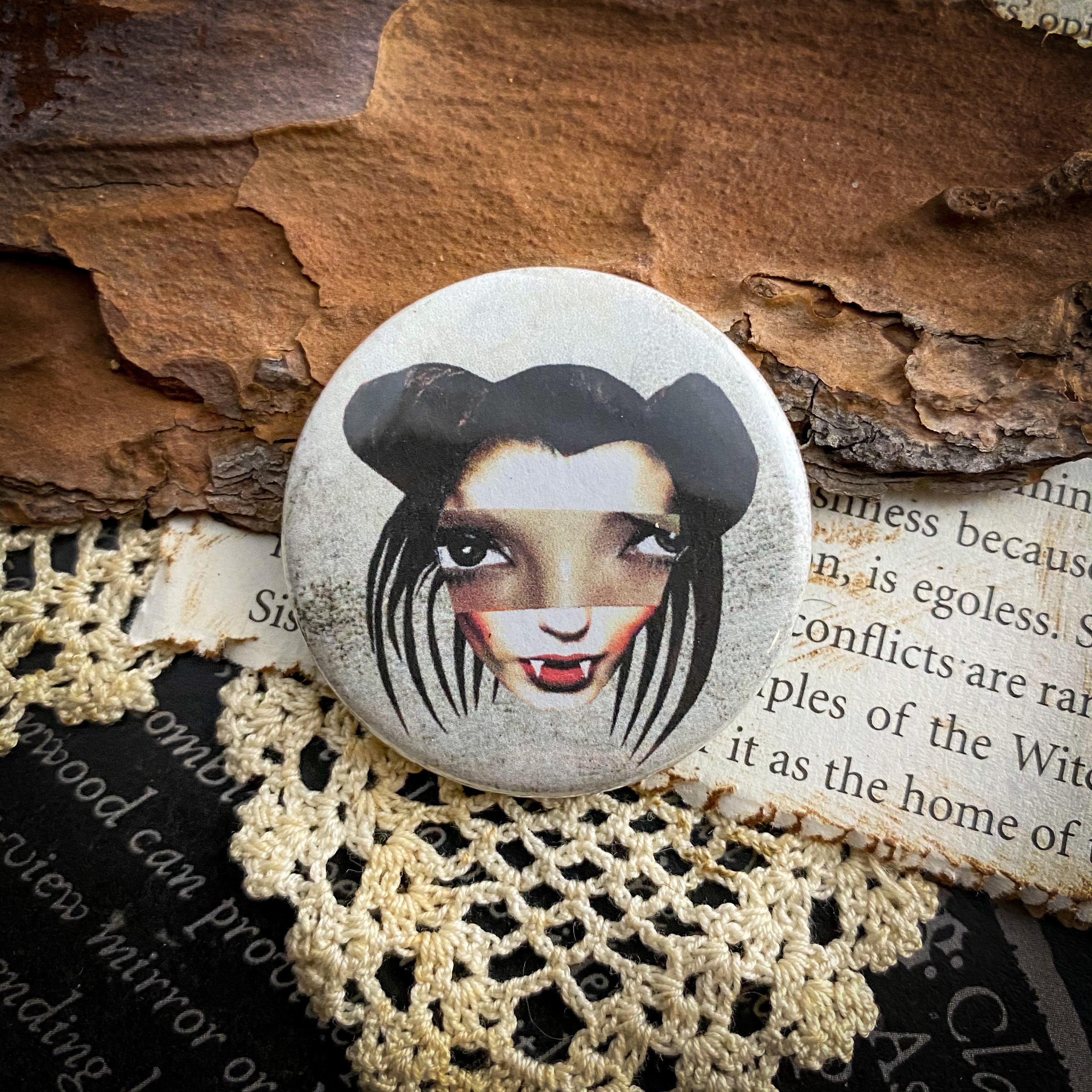 Vampyre - Hand Pressed Button/Pin - 1.5"