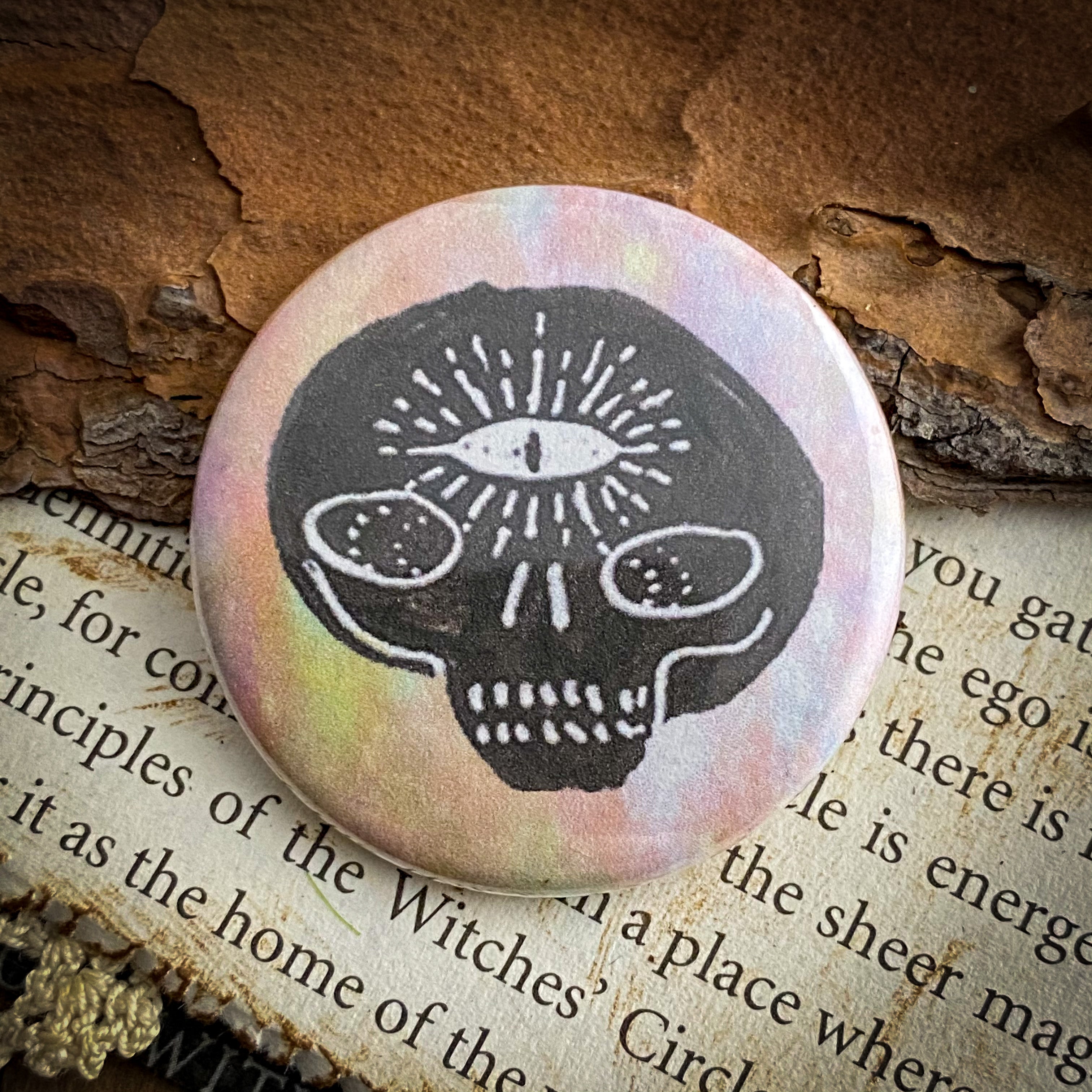 Third Eye - Hand Pressed Button/Pin - 1.5"