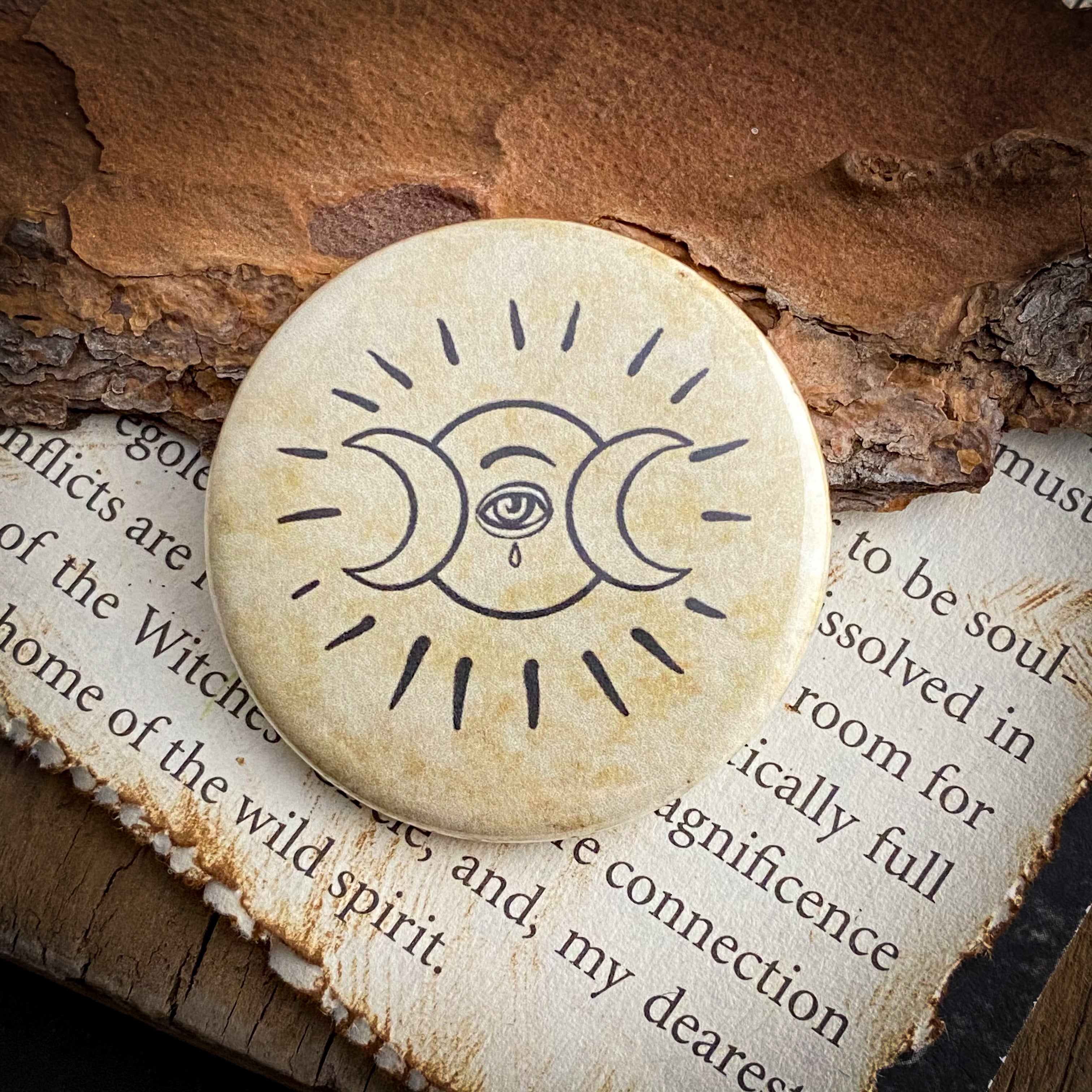 Lunar Visions - Hand Pressed Button/Pin - 1.5"