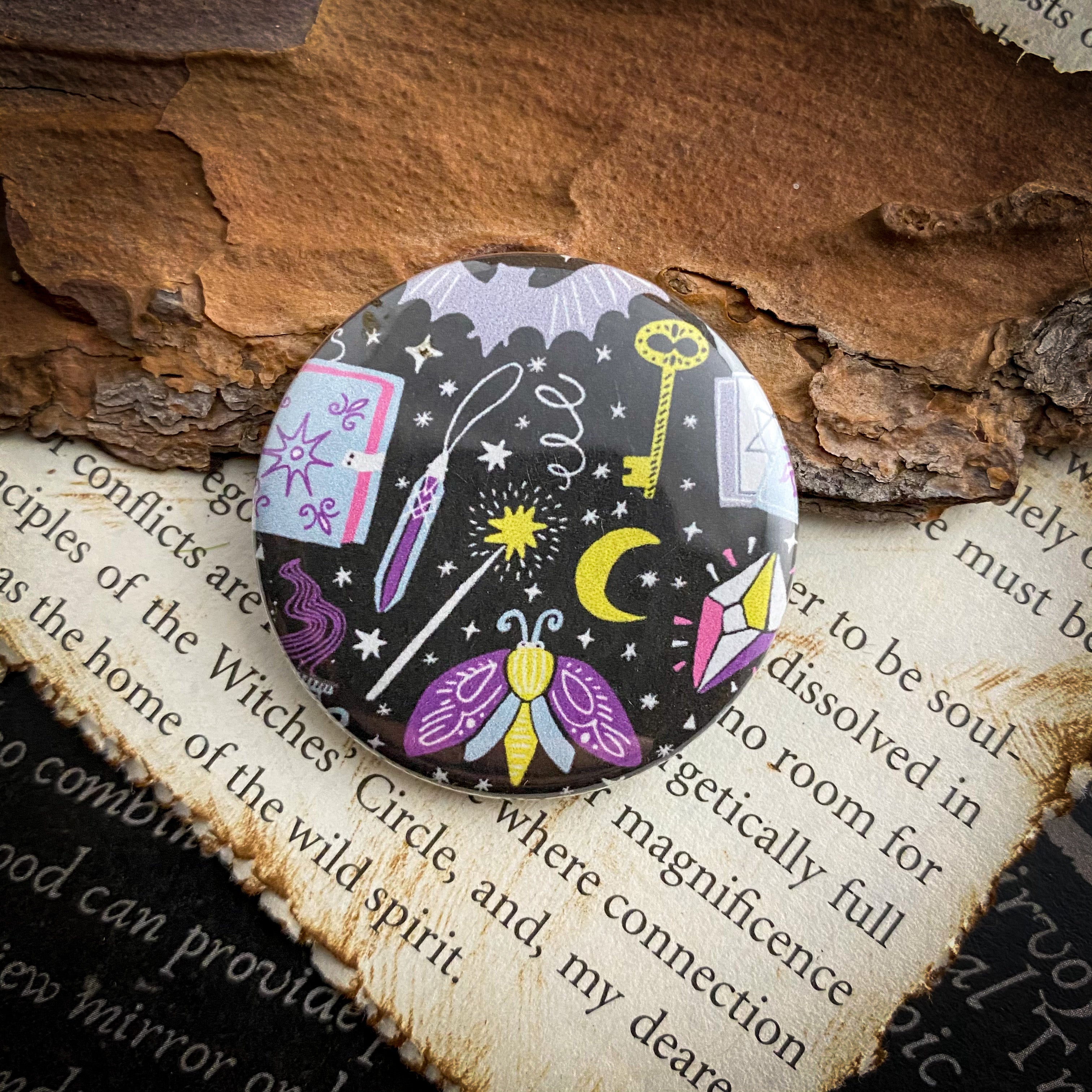 Magick - Hand Pressed Button/Pin - 1.5"