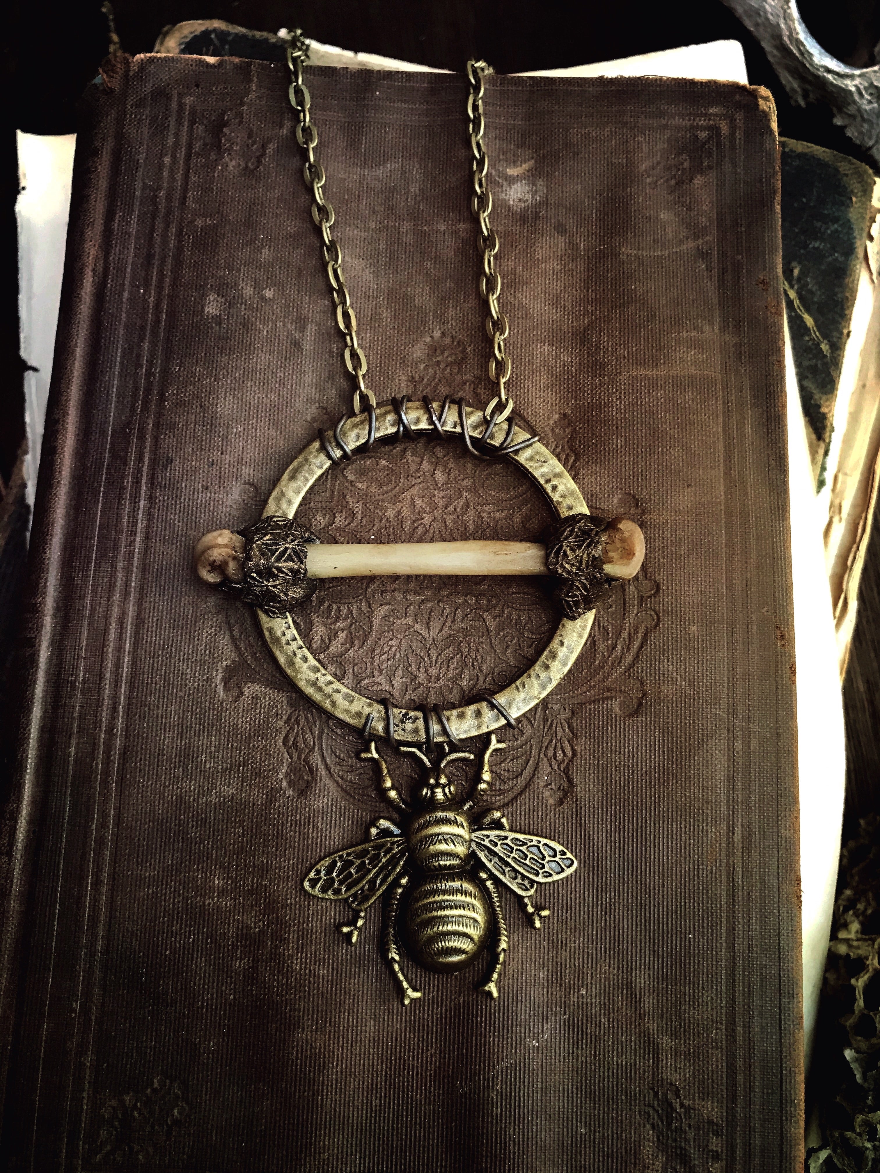 Bee Necklace for Balance, Growth, Productivity and Regeneration