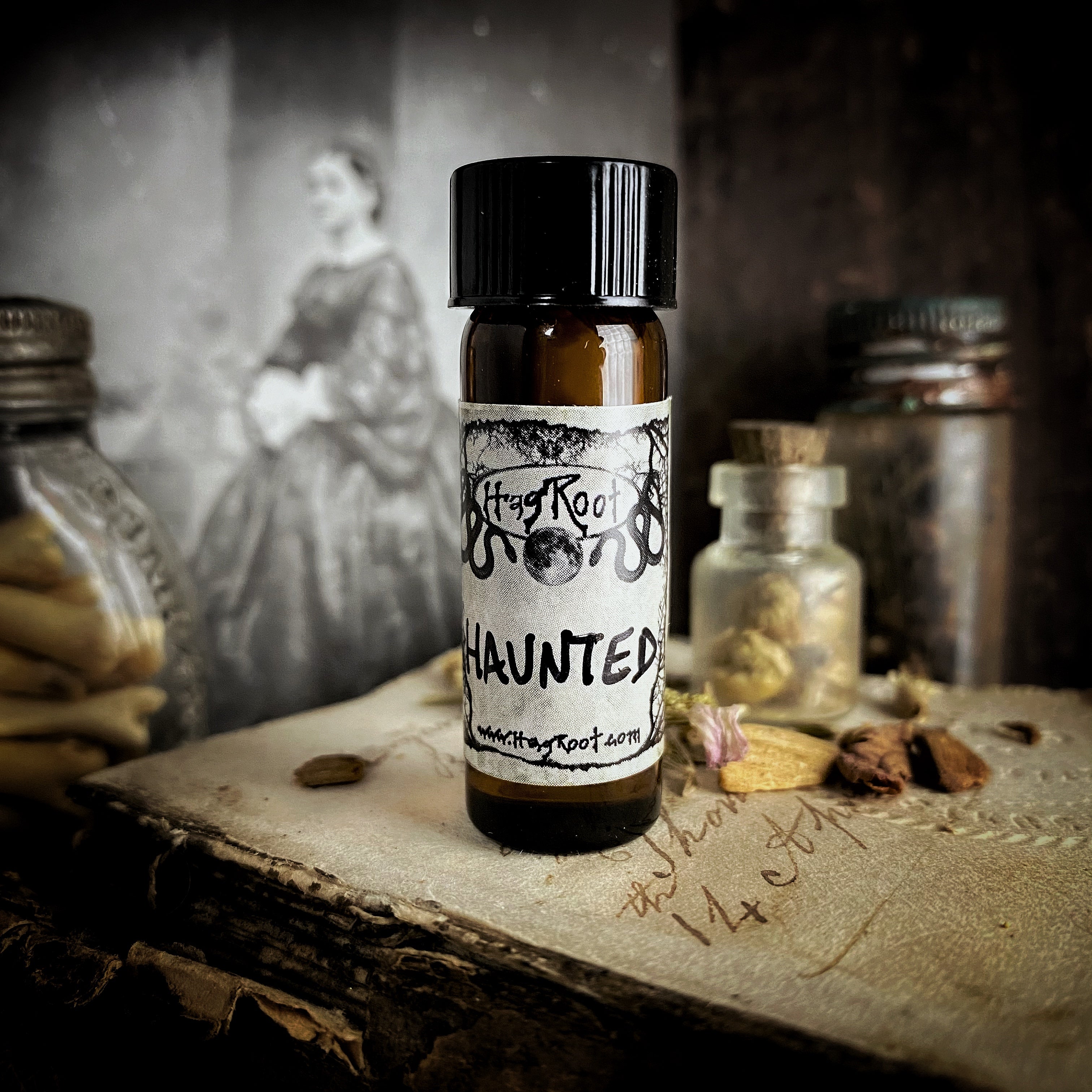 HAUNTED-(Sandalwood, Jasmine, Patchouli, Vetiver, Vanilla, Cardamom, Musk)-Perfume, Cologne, Anointing, Ritual Oil