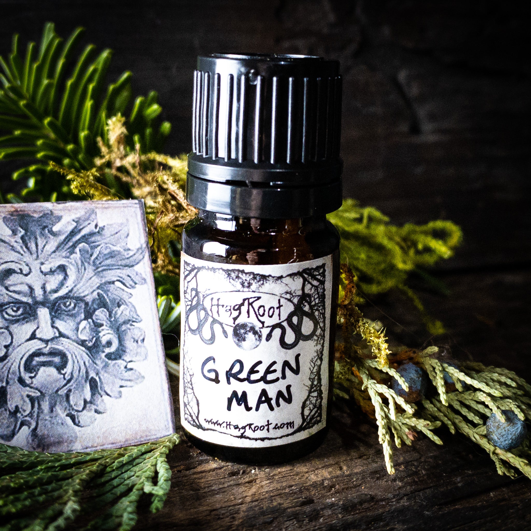 GREEN MAN-(Vetiver, Grass, Cedar, Peppercorn, Patchouli)-Perfume, Cologne, Anointing, Ritual Oil