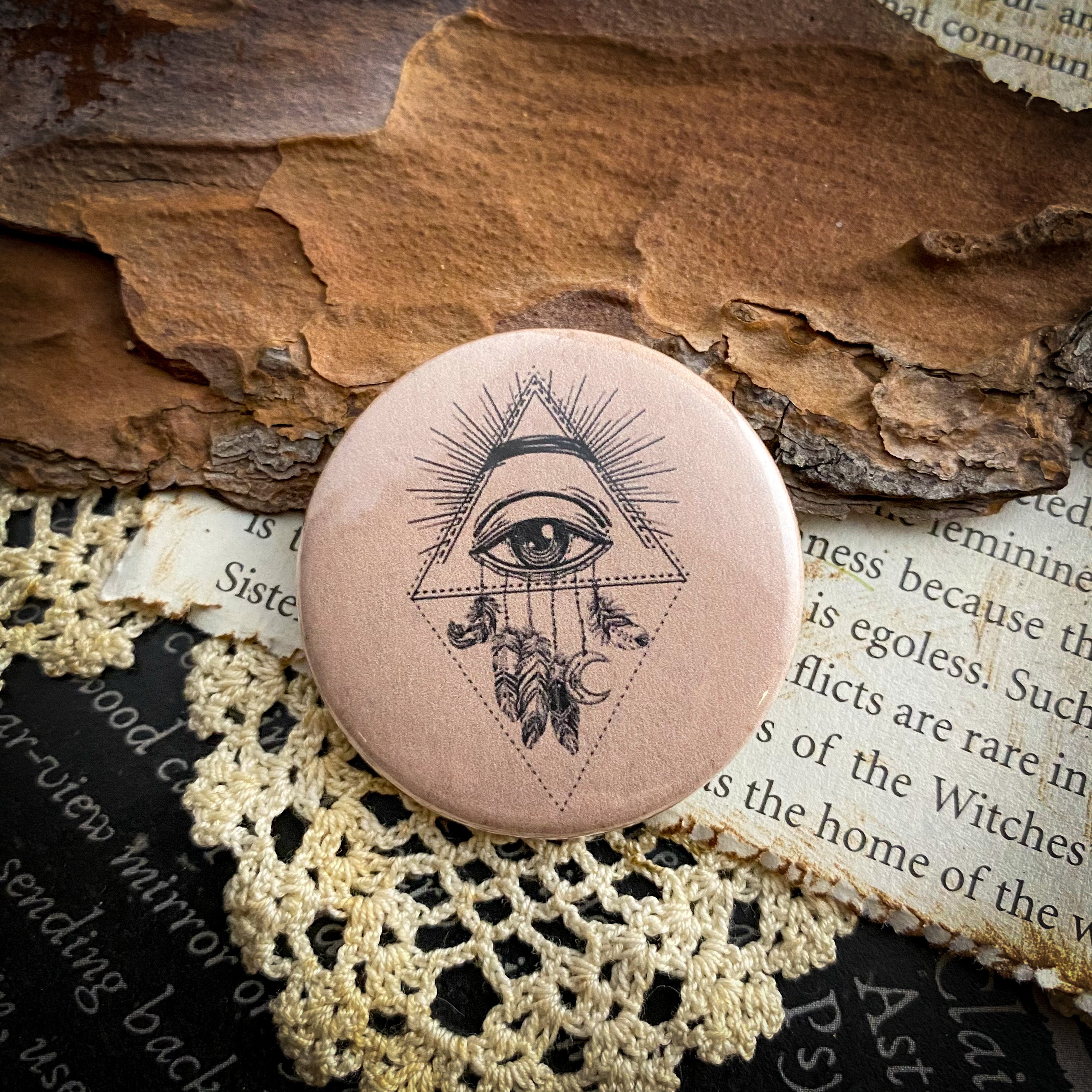 Clarity - Hand Pressed Button/Pin - 1.5"