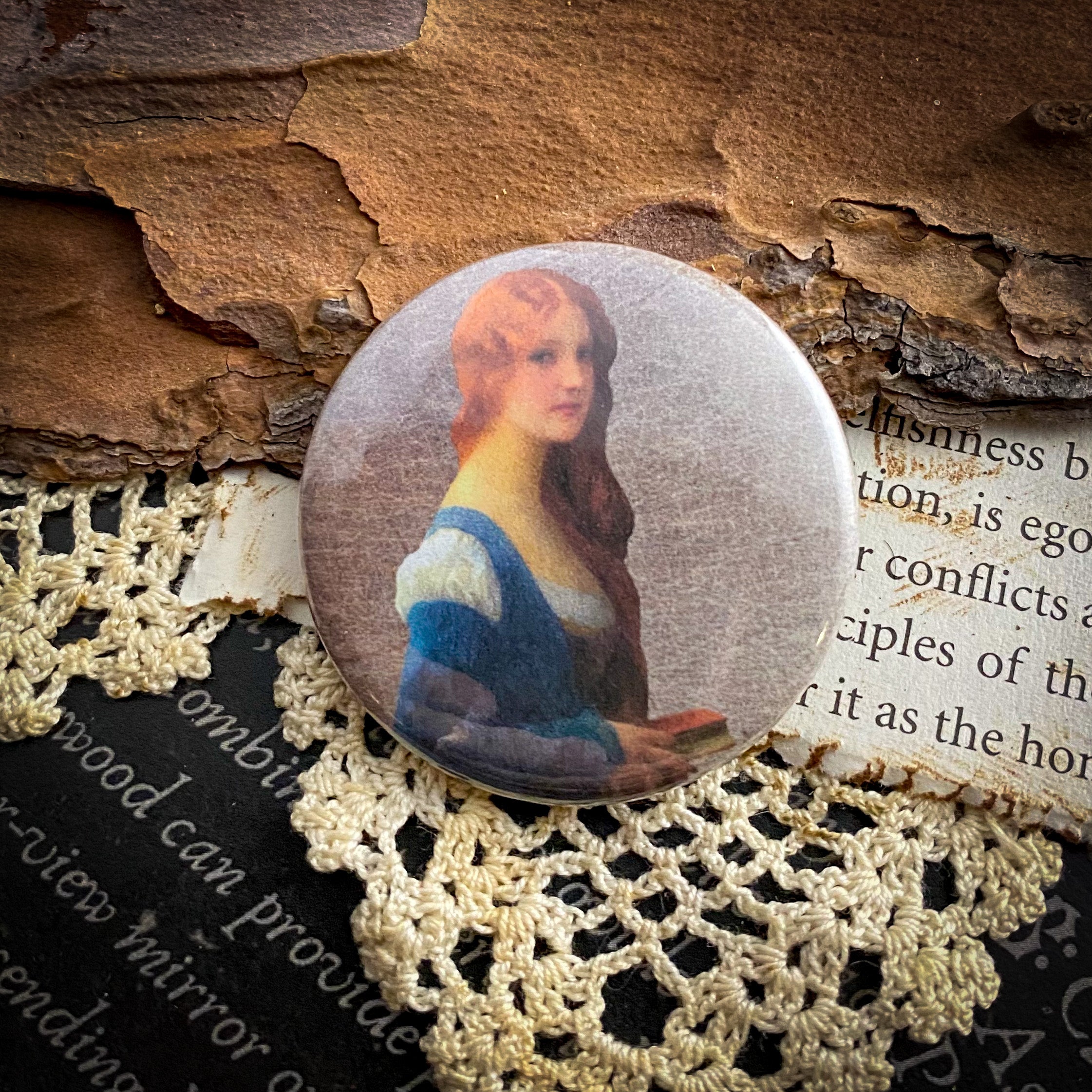 Thoughts - Hand Pressed Button/Pin - 1.5"