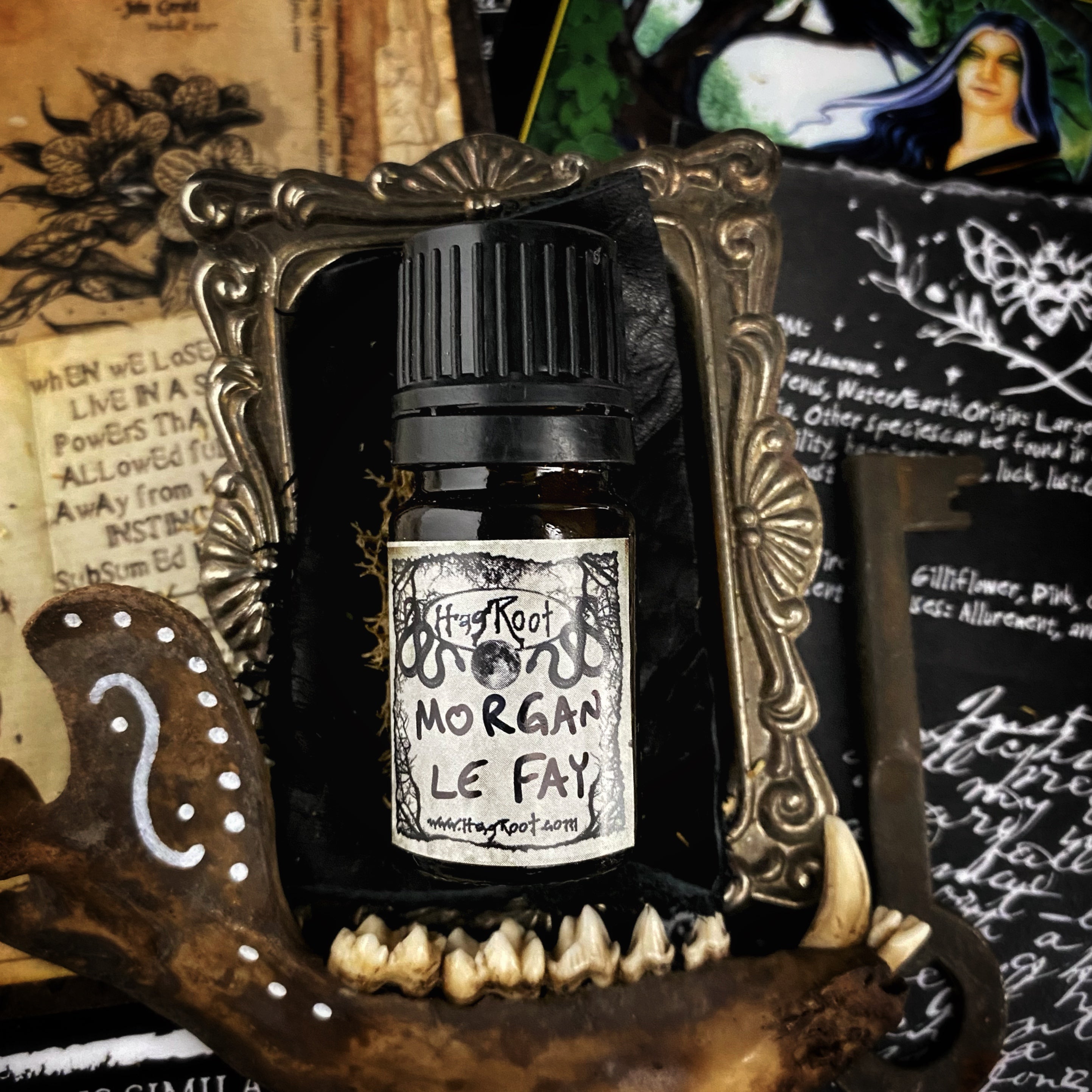 MORGAN LE FAY-(Black Leather, Rich Spices, Cedar, Pumpkin, Warm Vanilla)-Perfume, Cologne, Anointing, Ritual Oil
