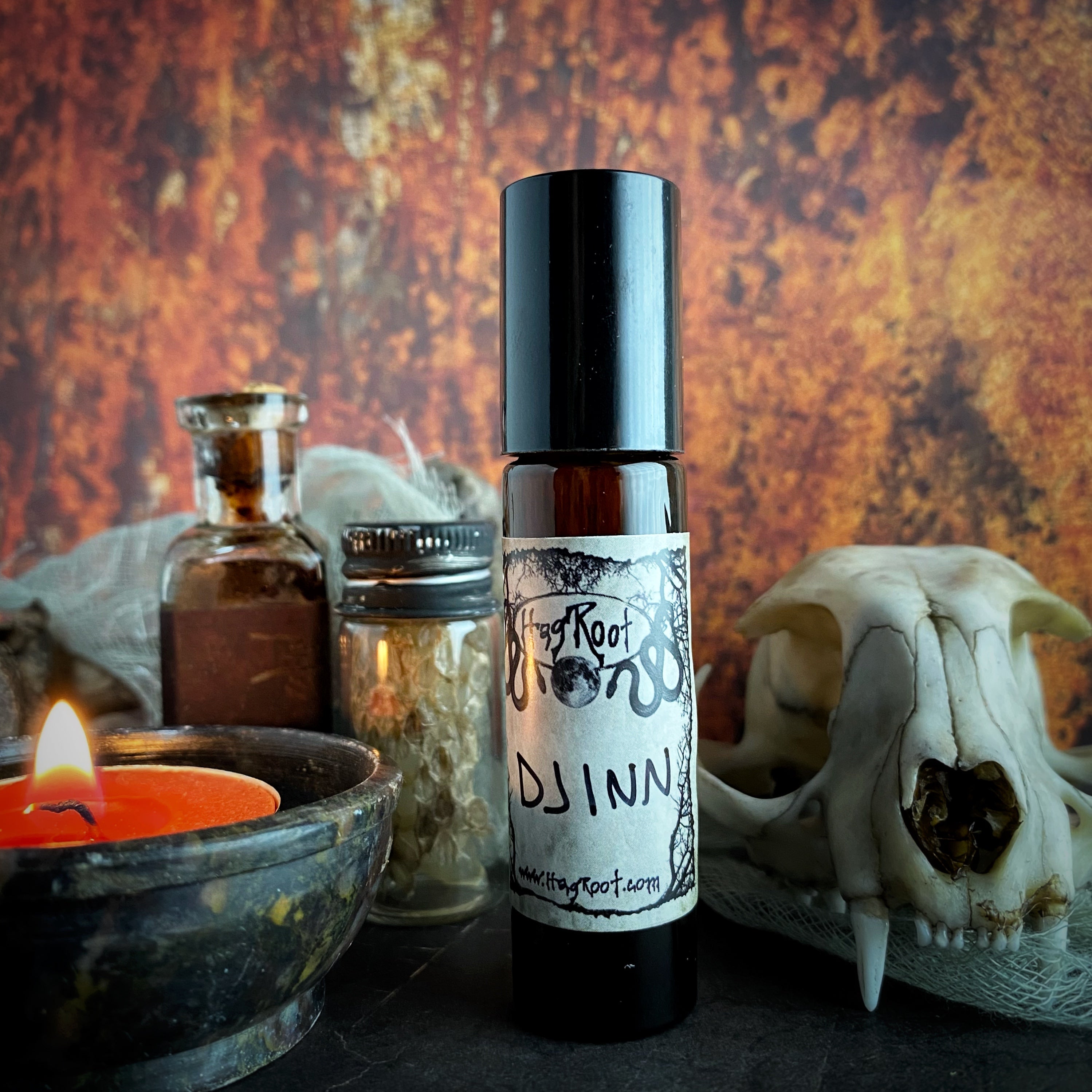 DJINN-(Tobacco, Birch Tar, Musk, Indian Spices, Bay Leaf)-Perfume, Cologne, Anointing, Ritual Oil