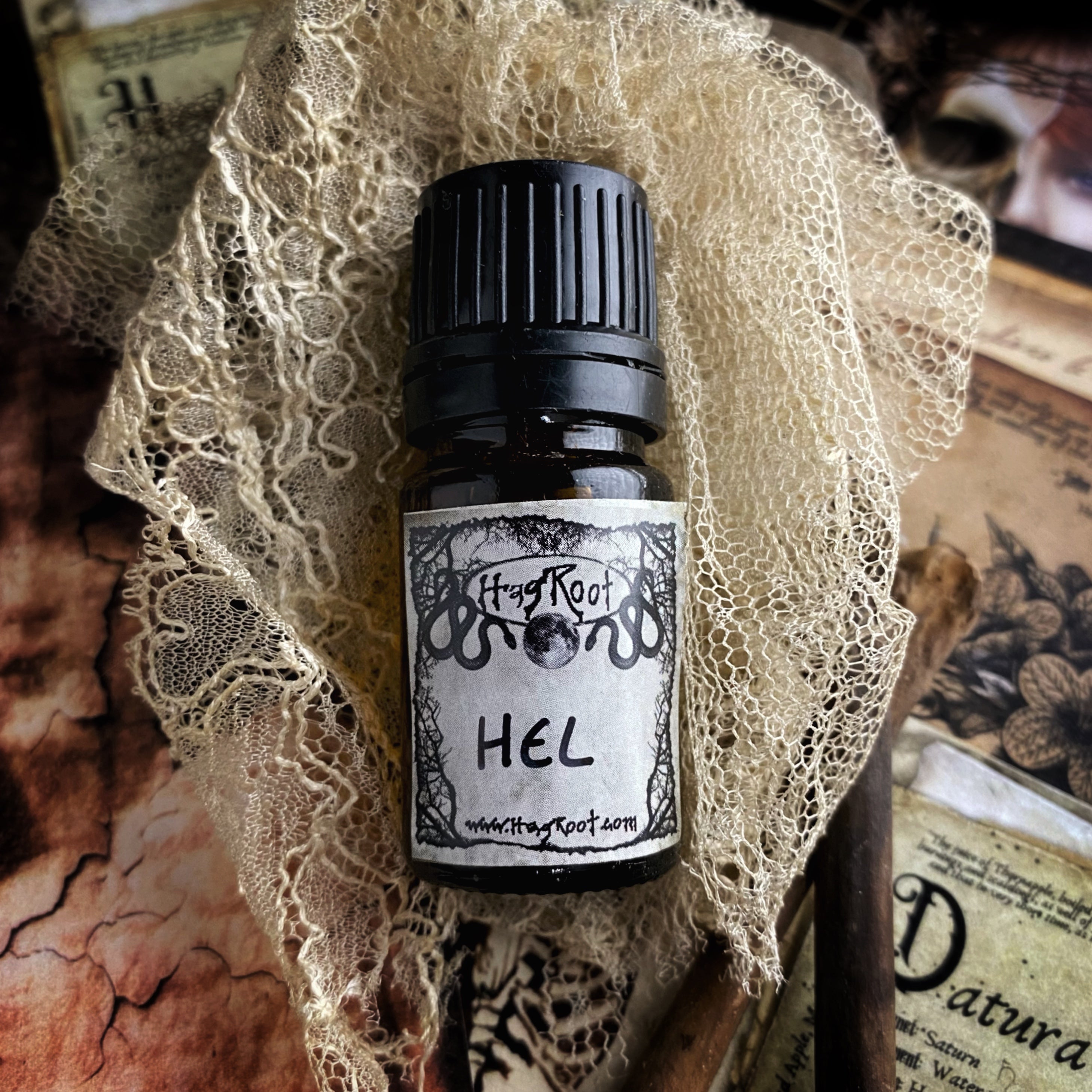 HEL-(Patchouli, Smoked Woods, Frankincense Tears, Amber, Haunting Sweetness)-Perfume, Cologne, Anointing, Ritual Oil