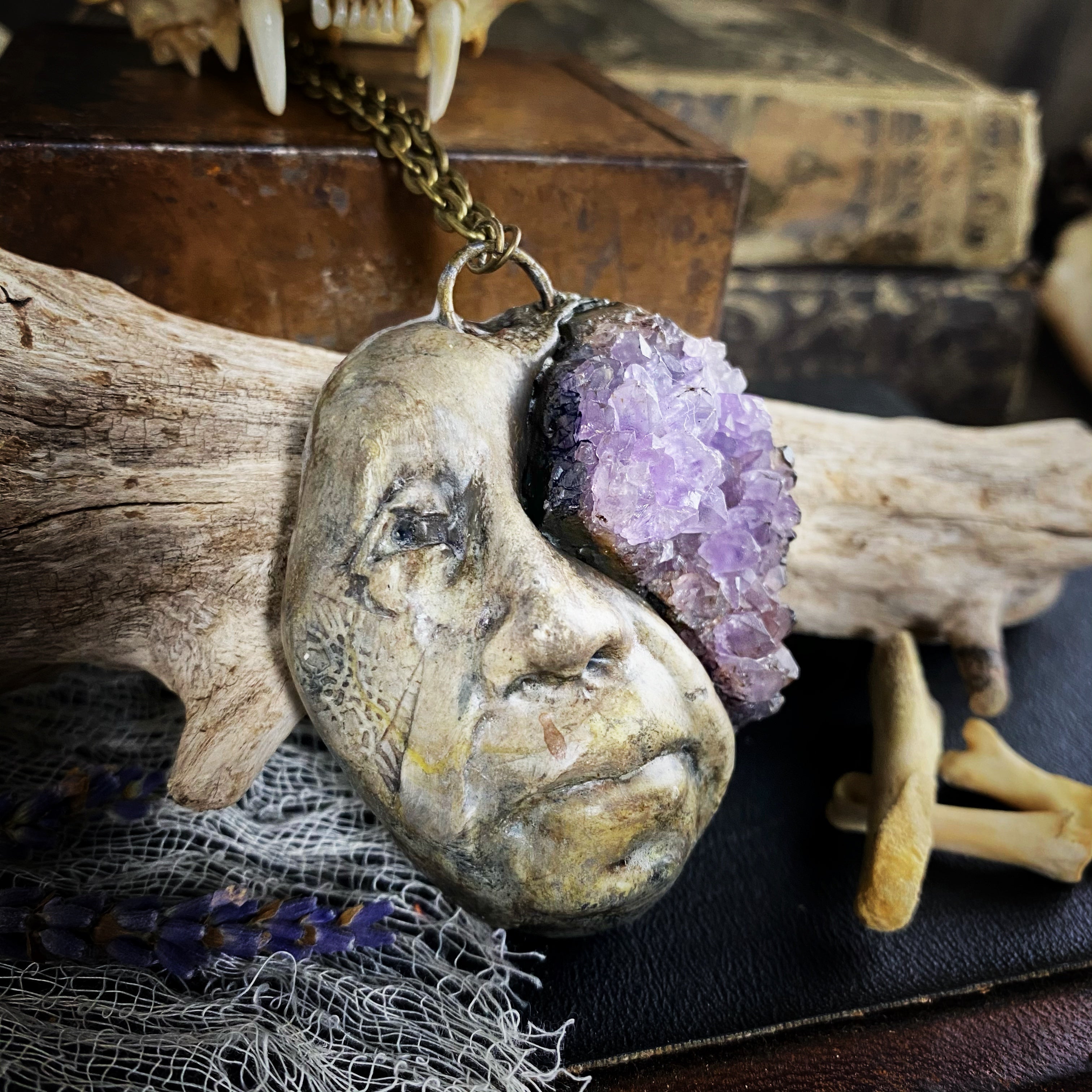 Amethyst Necklace to Transmute Grief and Worry