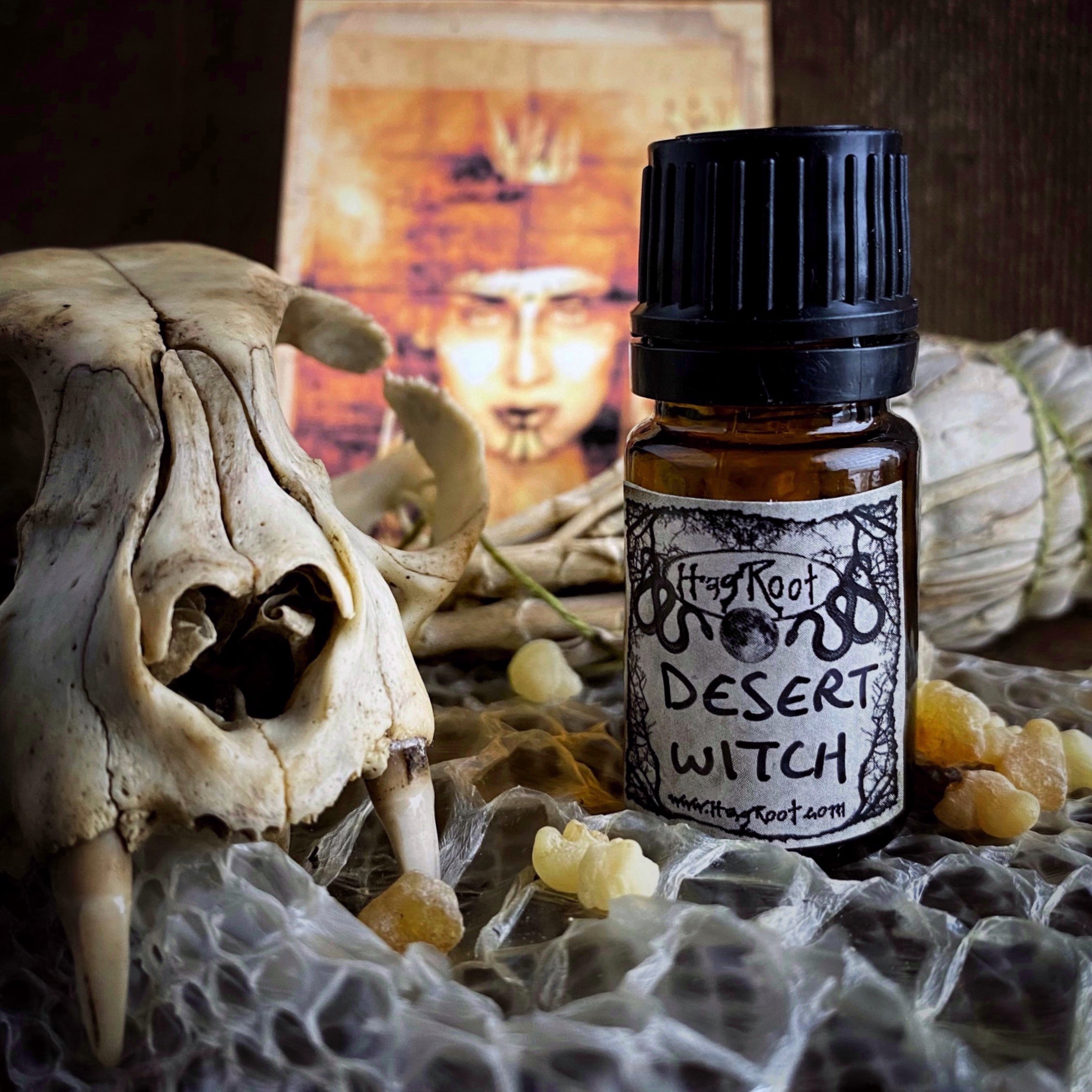 DESERT WITCH-(Jasmine, Opoponax, Sandalwood, Patchouli, Myrrh, Fennel)-Perfume, Cologne, Anointing, Ritual Oil