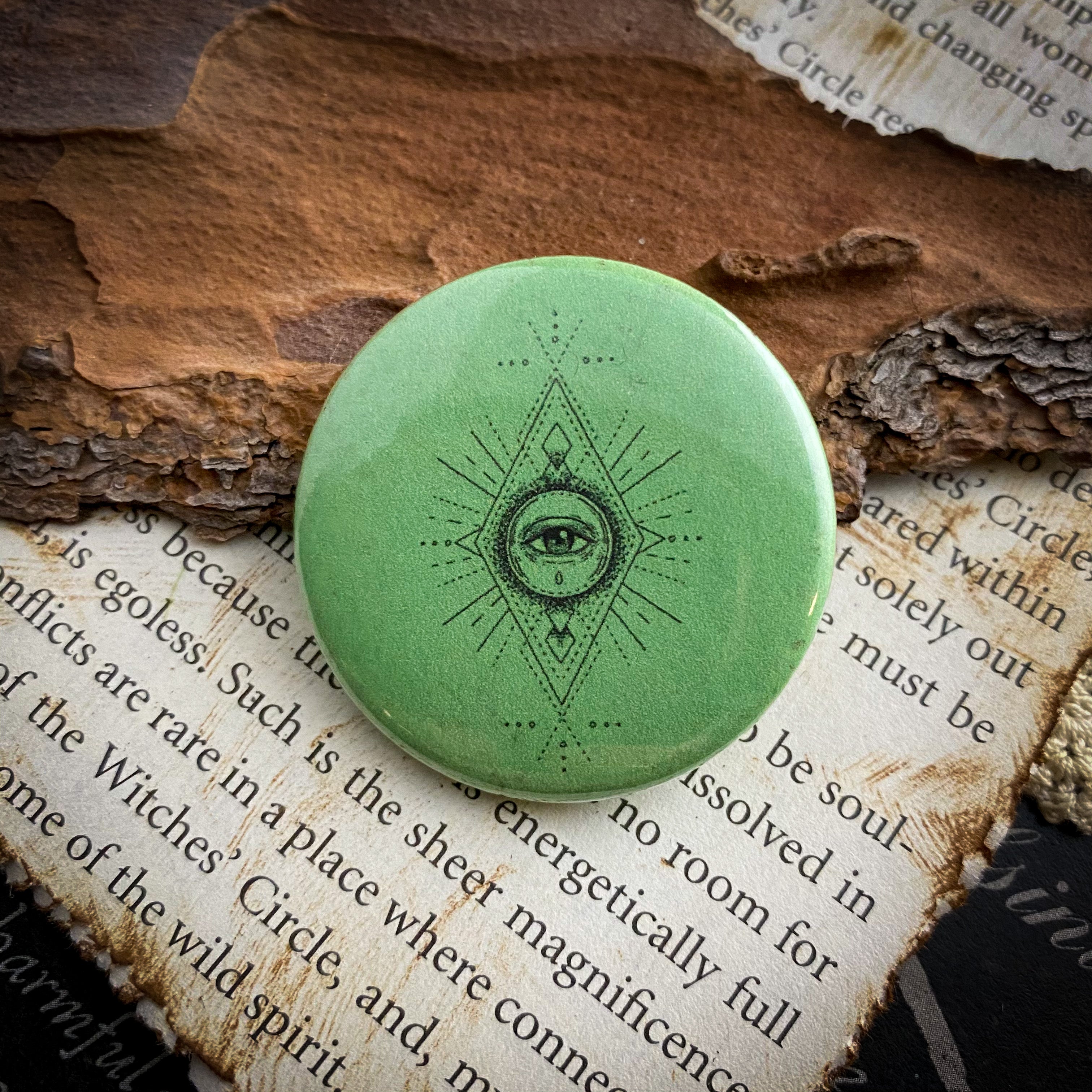 Sacred Wisdom - Hand Pressed Button/Pin - 1.5"