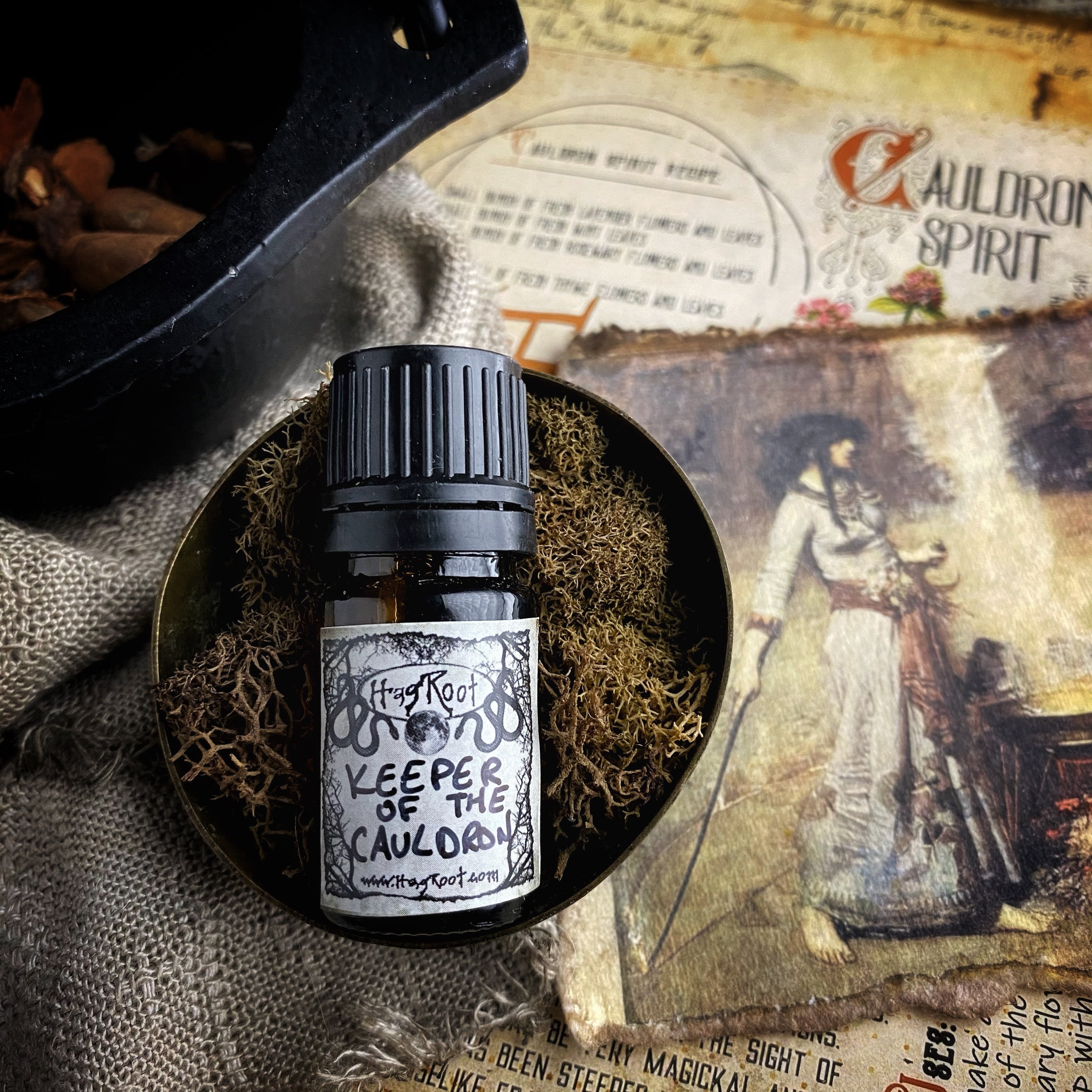 KEEPER OF THE CAULDRON-(Cinnamon, Dark Cocoa, Patchouli, Wood Smoke, Pumpkin, Oakmoss)-Perfume, Cologne, Anointing, Ritual Oil