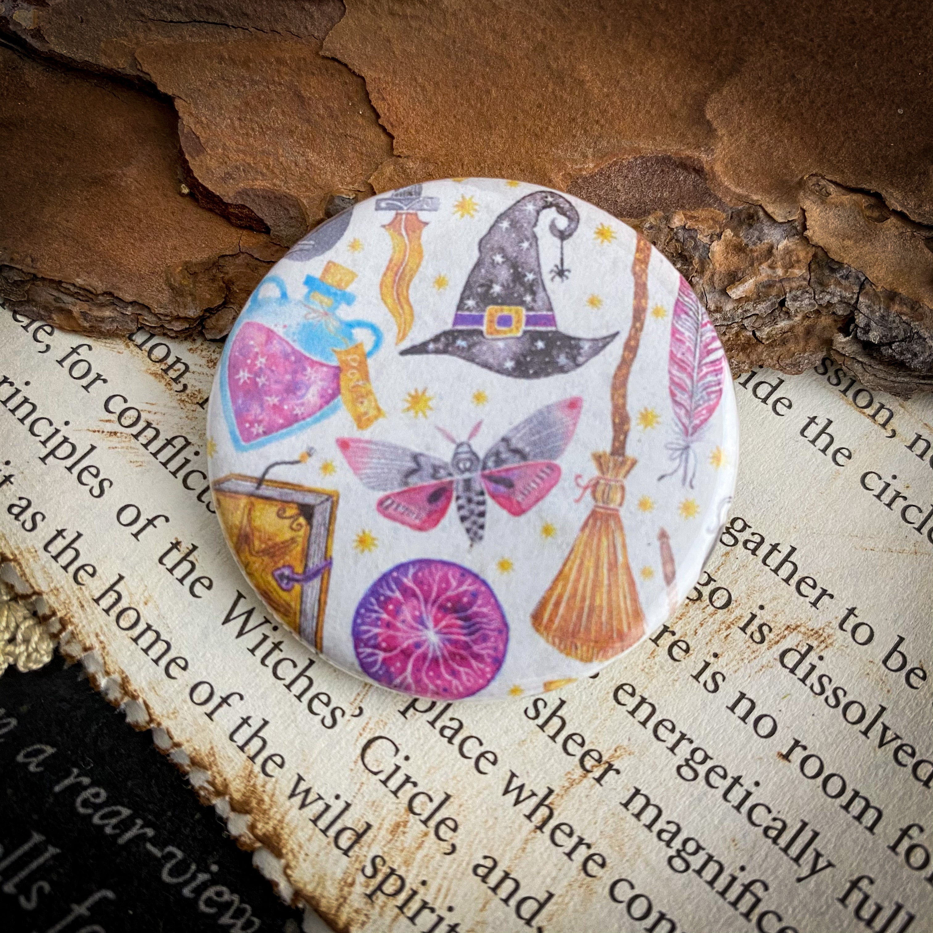 Witchcraft - Hand Pressed Button/Pin - 1.5"