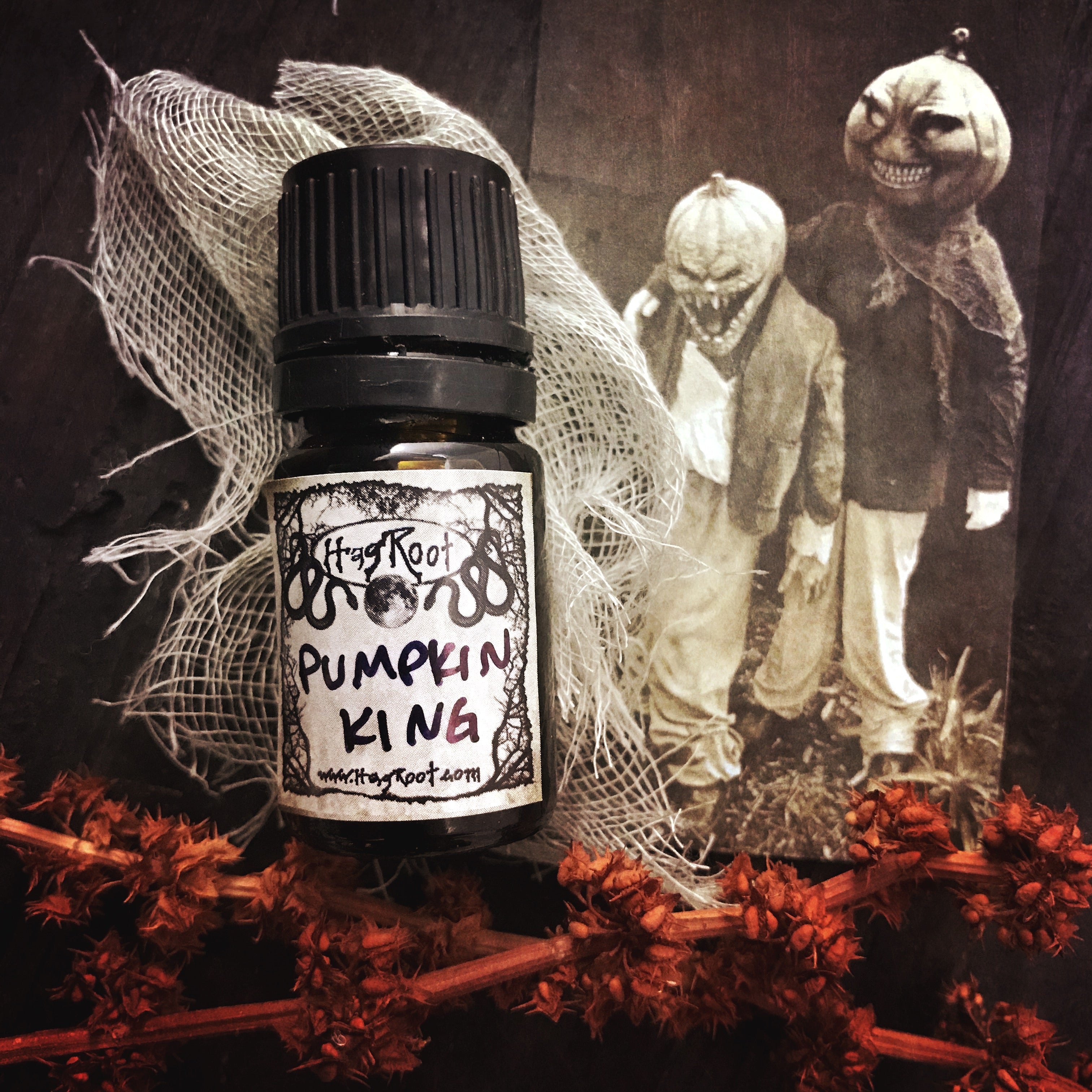 PUMPKIN KING-(Pumpkin, Oakmoss, Cedar, Tobacco, Nutmeg, Oud Wood)-Perfume, Cologne, Anointing, Ritual Oil