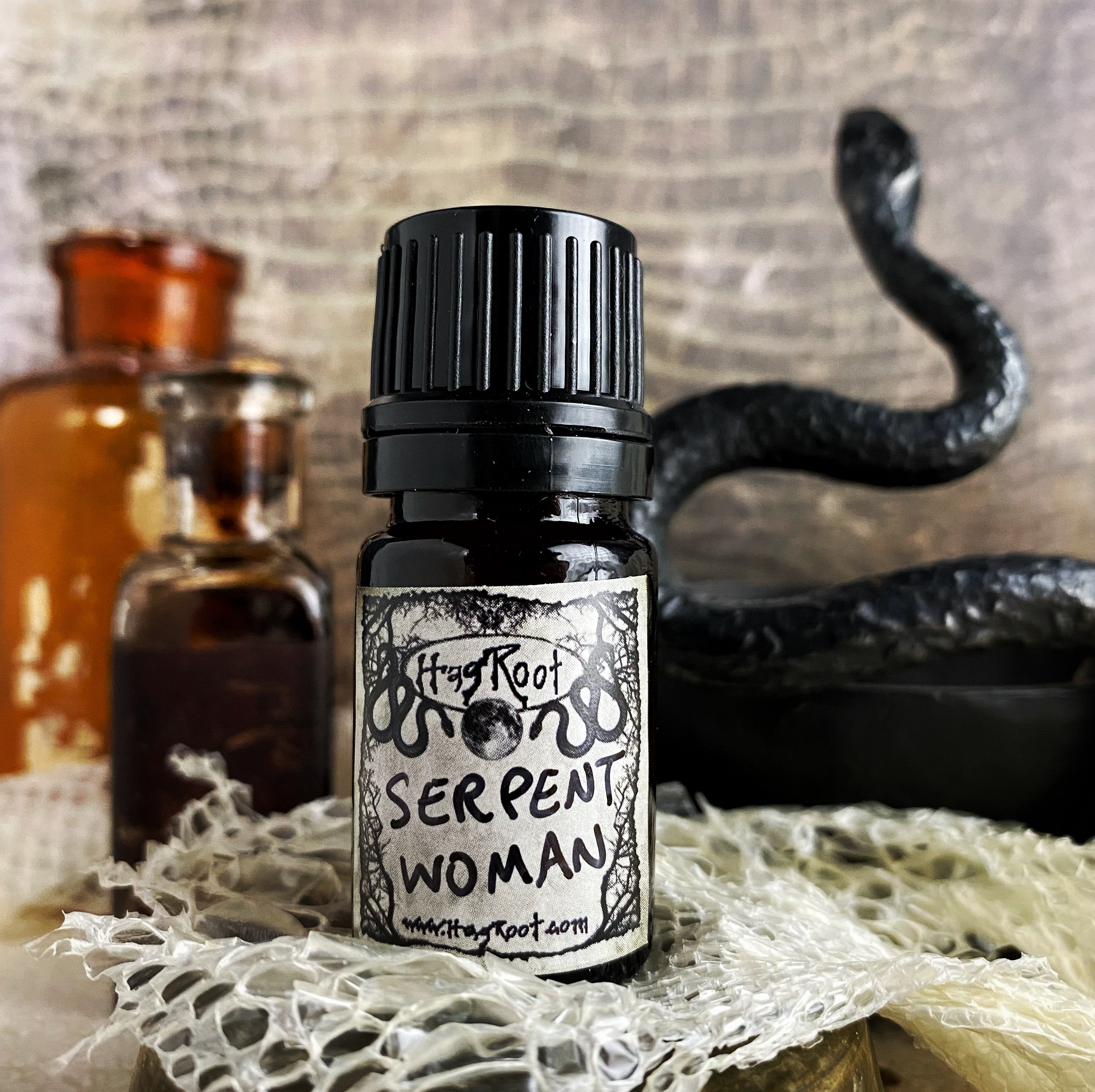 SERPENT WOMAN-(Amber, Birch, Cacao, Fir, Clove, Patchouli, Sugar Cane)-Perfume, Cologne, Anointing, Ritual Oil