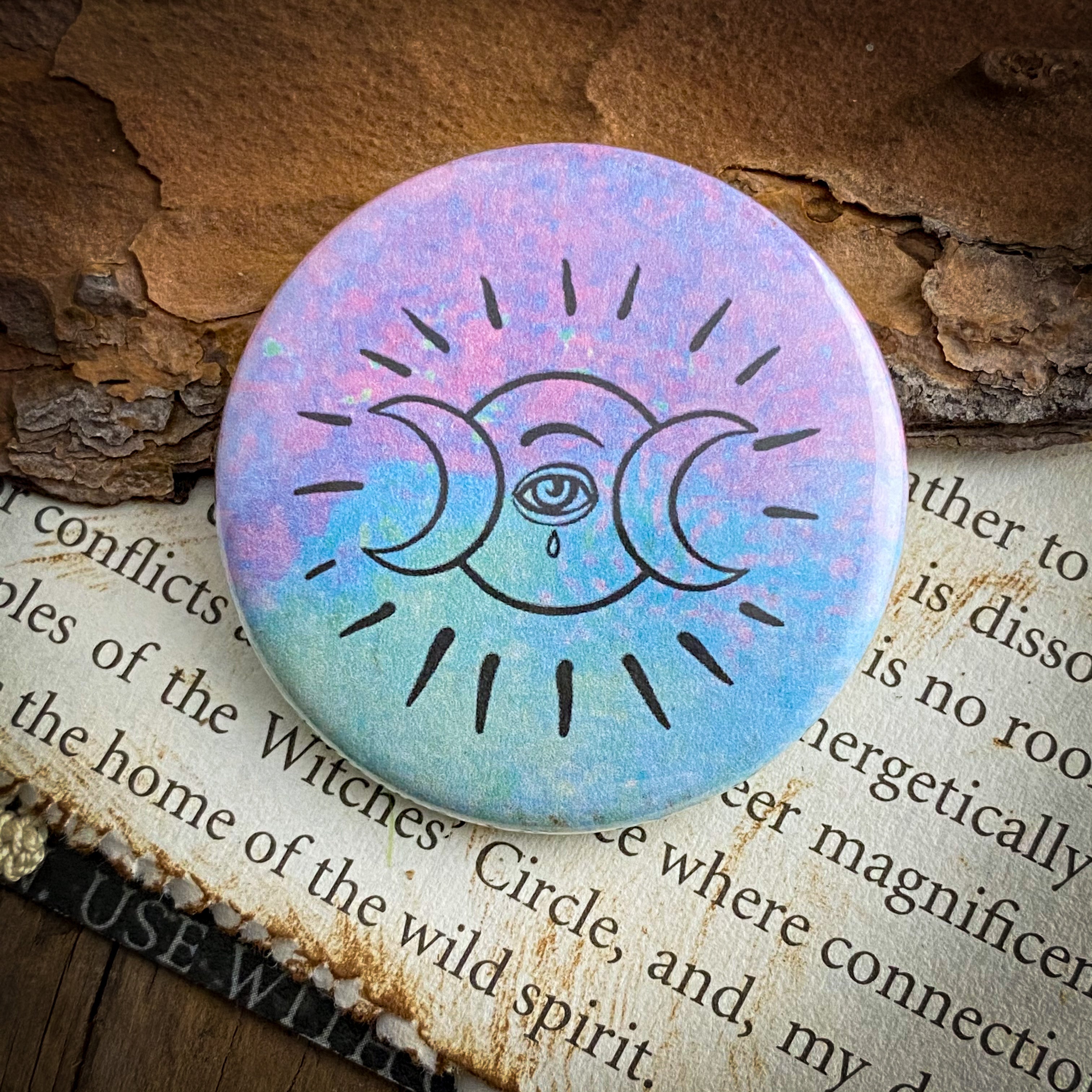 Lunar Visions - Hand Pressed Button/Pin - 1.5"