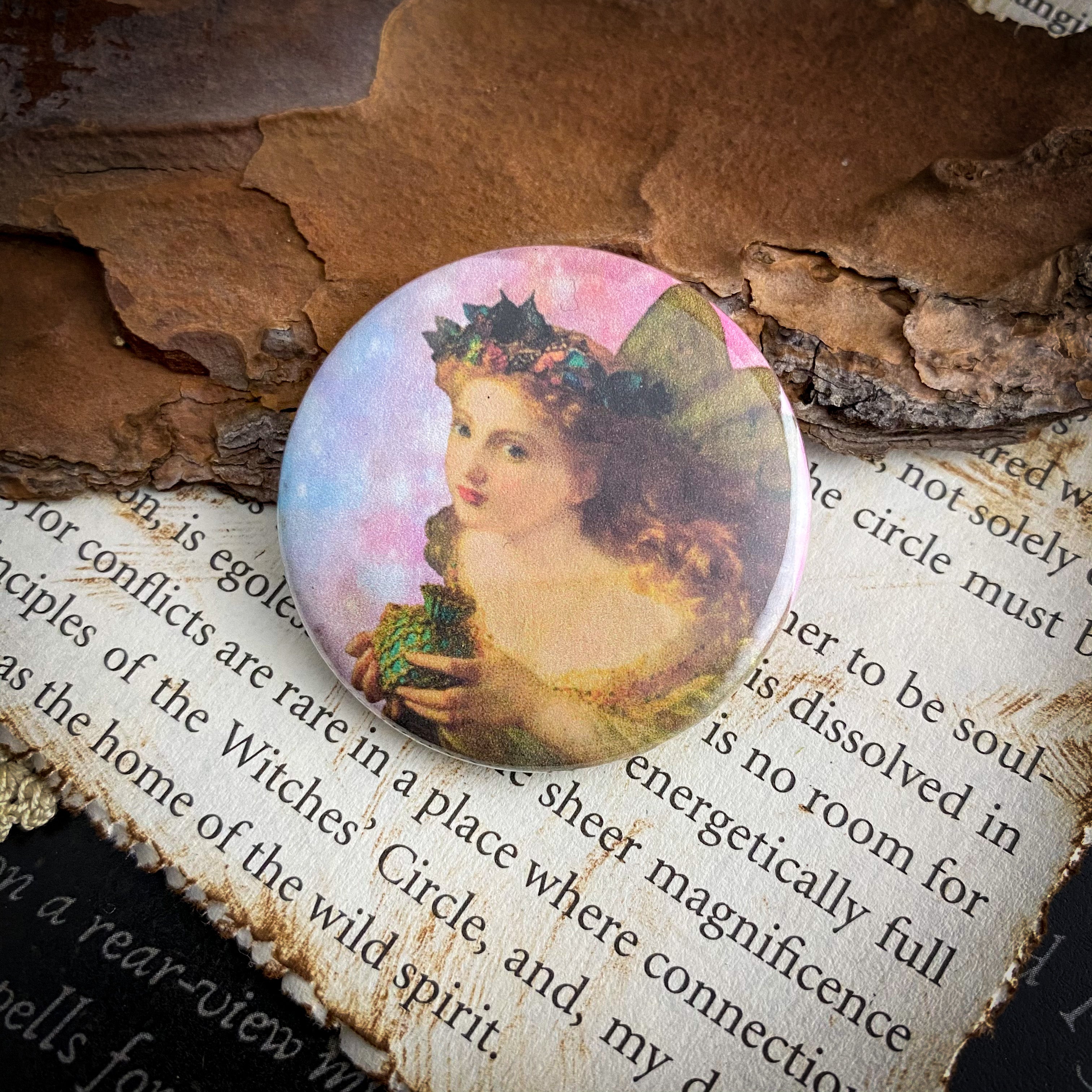 Enchanted - Hand Pressed Button/Pin - 1.5"