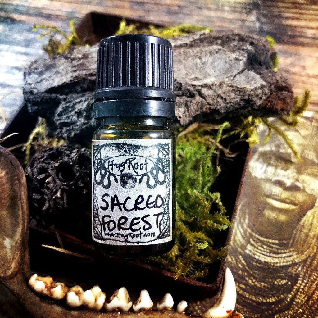 SACRED FOREST-(Cedar, Birch, Myrrh, Cypress, Spruce, Moss, Juniper Berries, Ceremonial Smoke)-Perfume, Cologne, Anointing, Ritual Oil