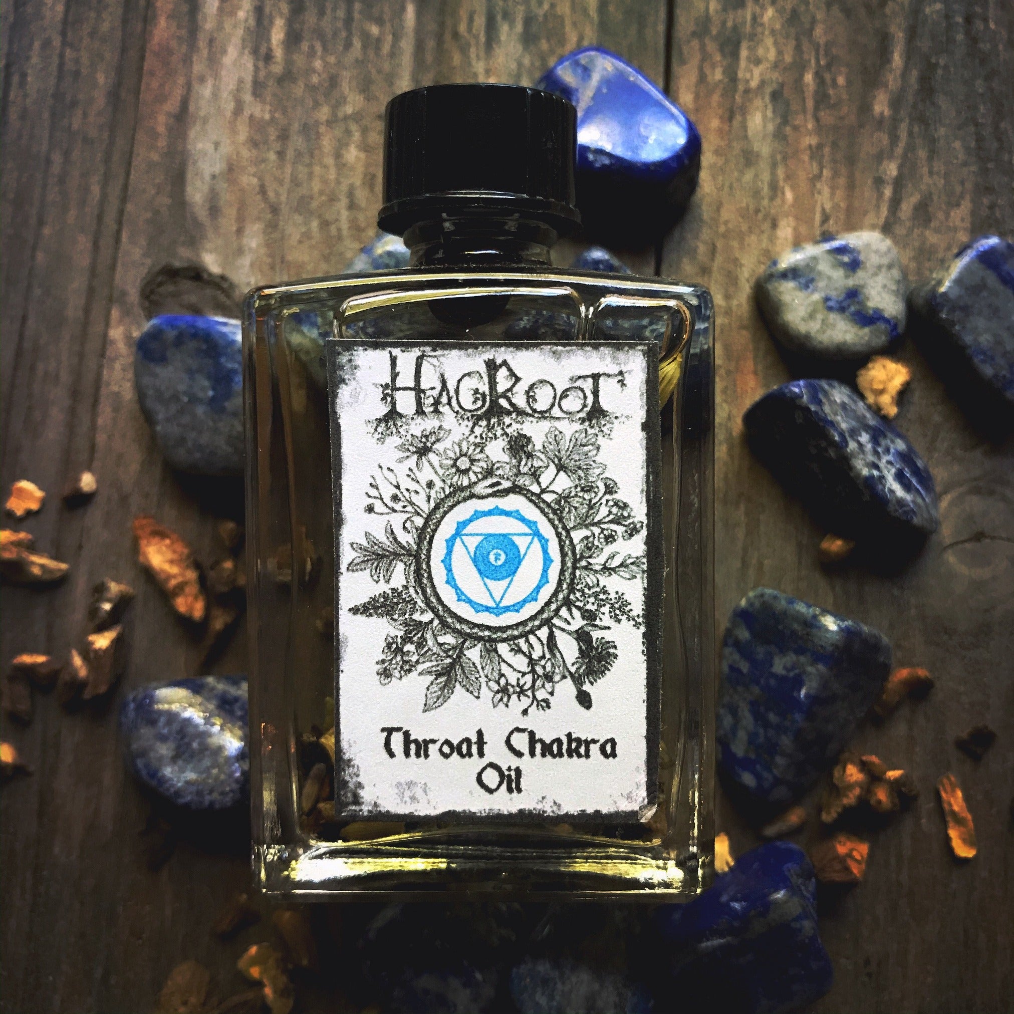 Throat Chakra Oil for Communication, Truthfulness, Awareness, Clarity and Creativity