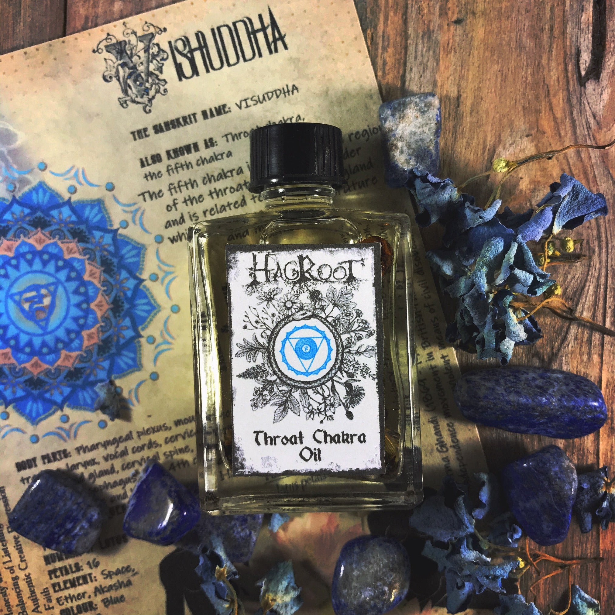 Throat Chakra Oil for Communication, Truthfulness, Awareness, Clarity and Creativity