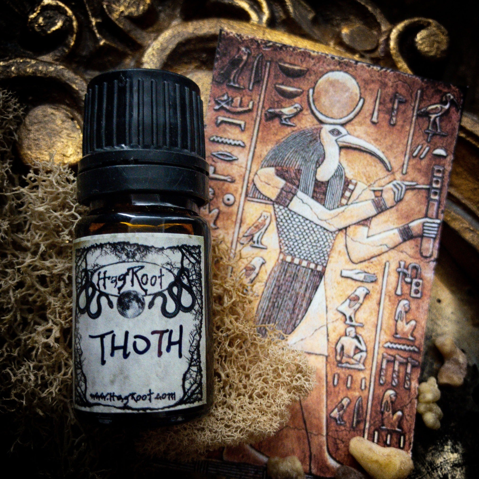 THOTH-(Lemongrass, Cedar, Oakmoss, Leather, Saffron, Labdanum, Frankincense)