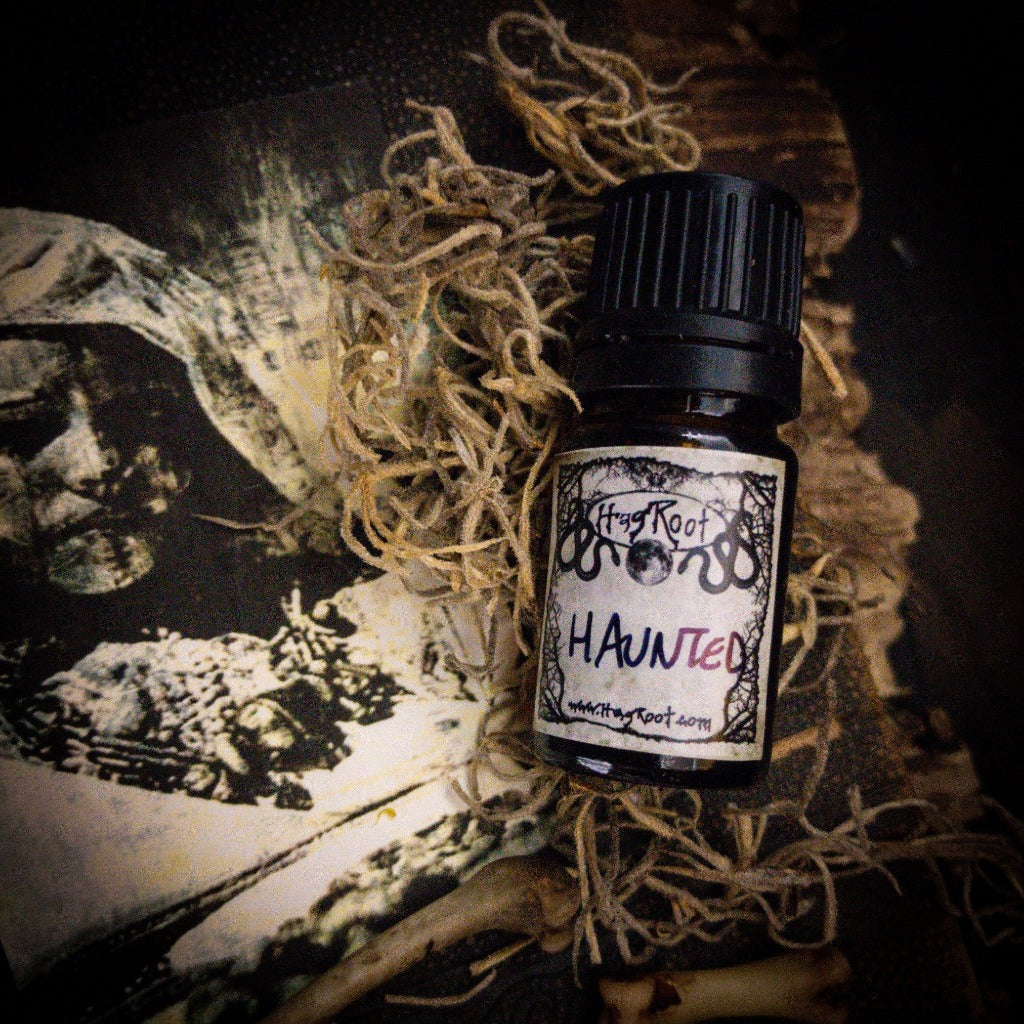 HAUNTED-(Sandalwood, Jasmine, Patchouli, Vetiver, Vanilla, Cardamom, Musk)-Perfume, Cologne, Anointing, Ritual Oil