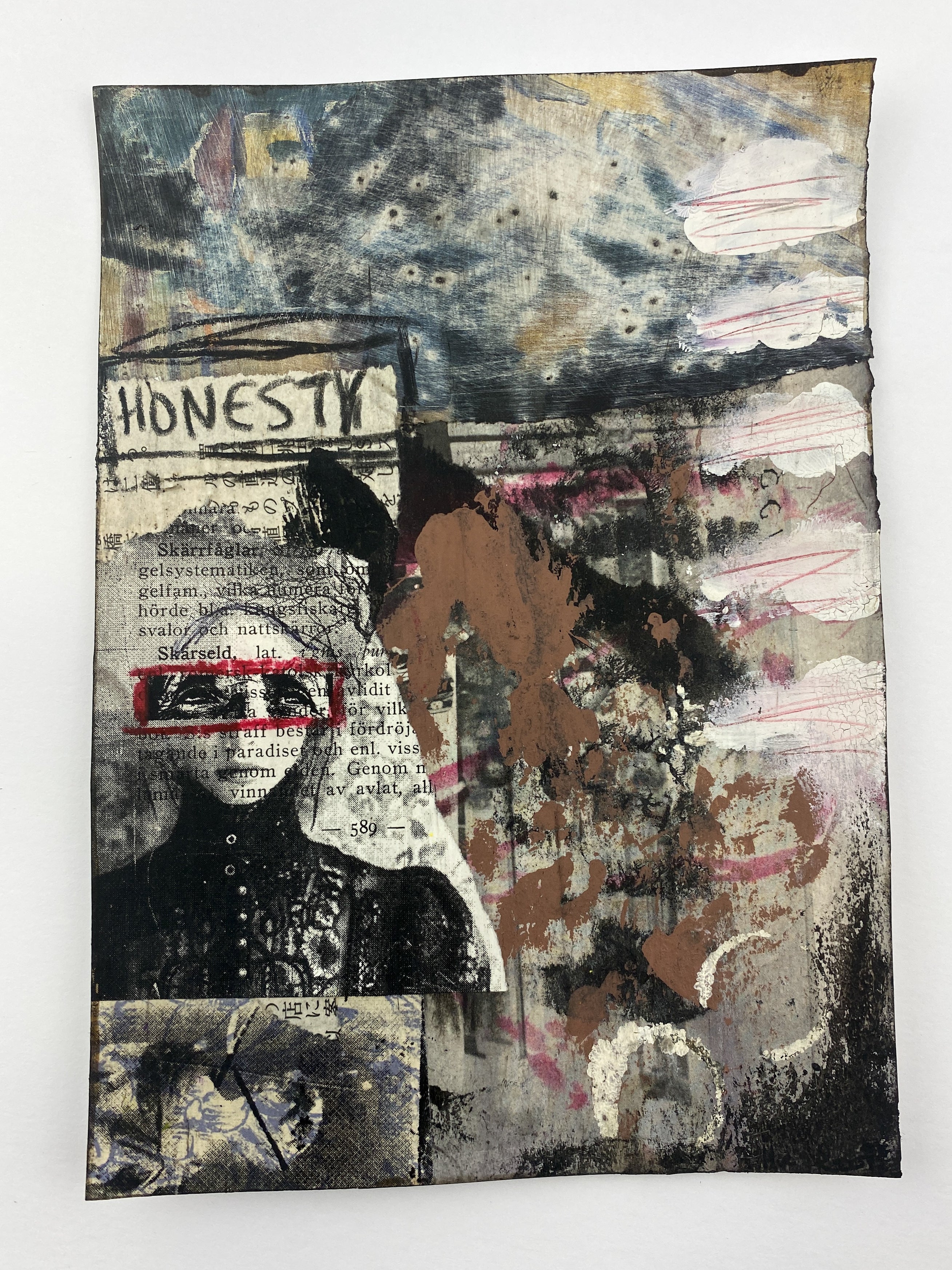 Honesty - Original Mixed Media Collage