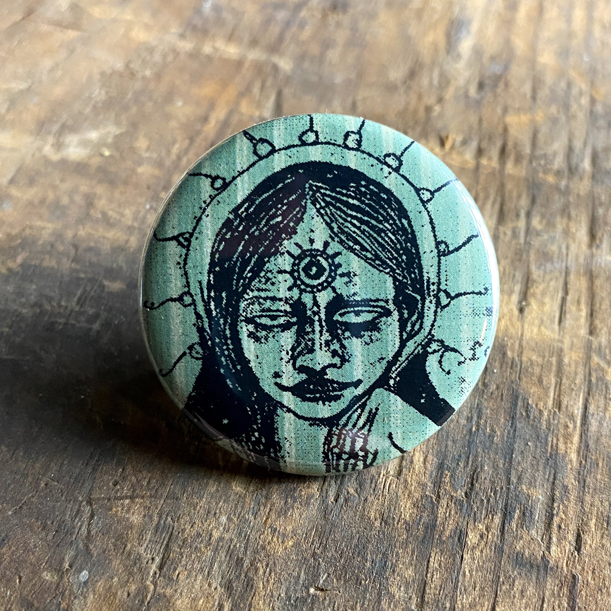 A Gift Or A Curse? - Hand Pressed Button/Pin - 1.5"