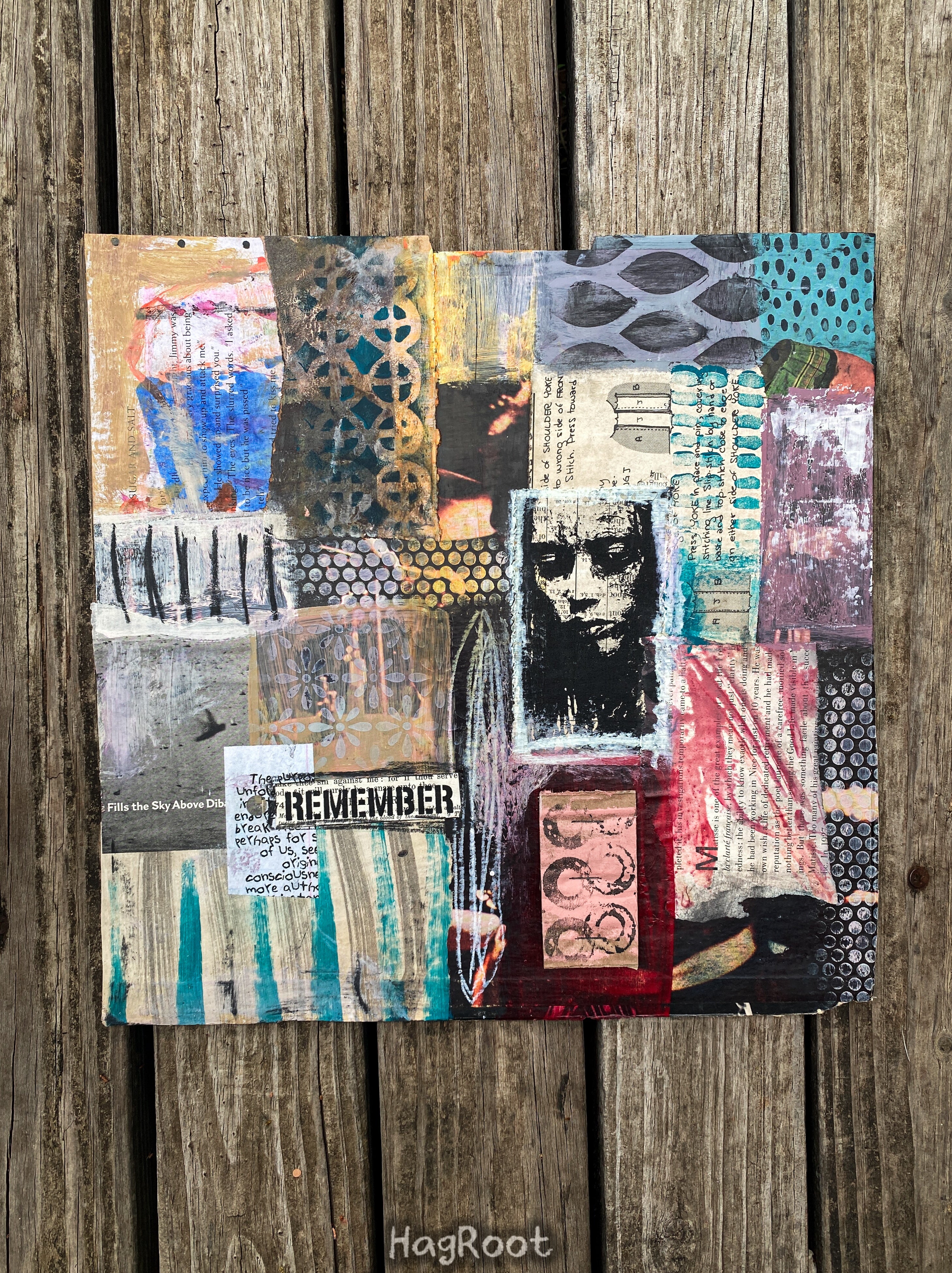 Remember - Original Mixed Media Collage