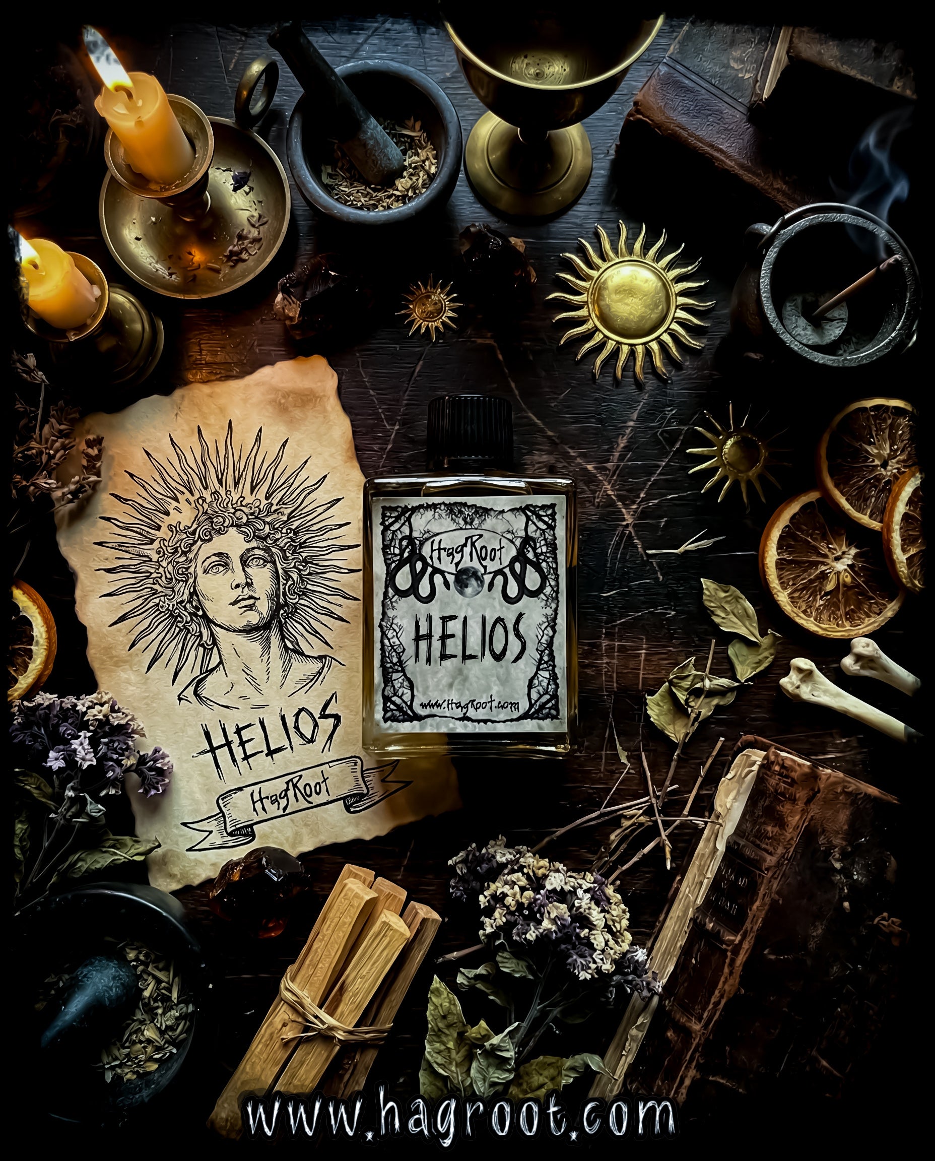 HELIOS (Sandalwood, Guiac Wood, Heliotrope, Tonka Bean, Aged Bourbon, Vanilla, Musk, Bergamot)-Perfume, Cologne, Anointing, Ritual Oil