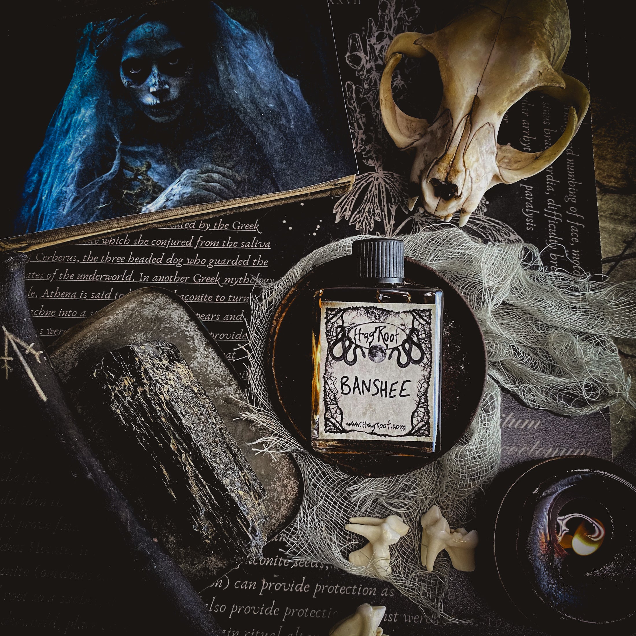 BANSHEE-(Sacred Spices, Dark Cacao, Musk, Agarwood, Amber Resin, Fig)-Perfume, Cologne, Anointing, Ritual Oil