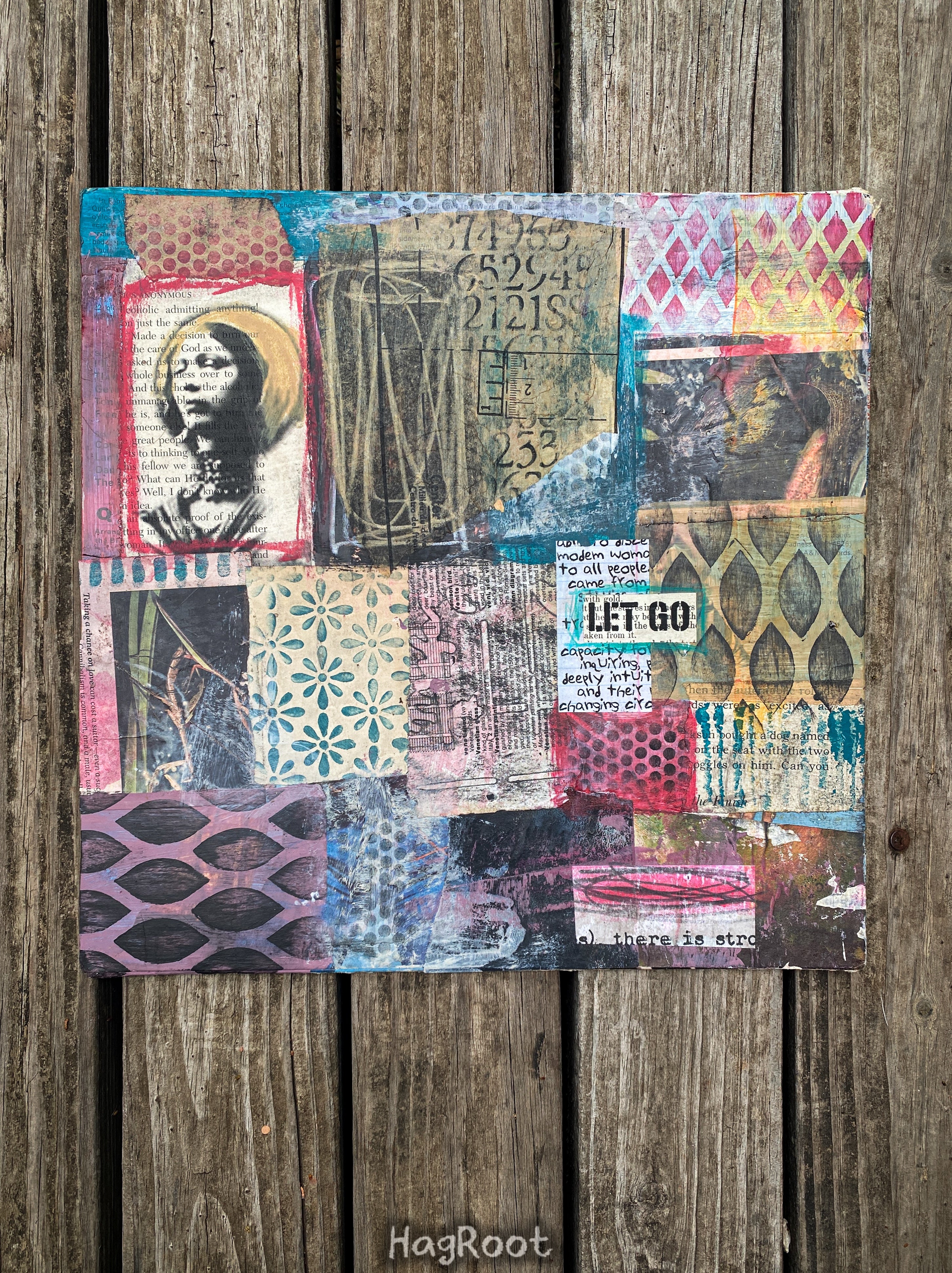 Let Go - Original Mixed Media Collage