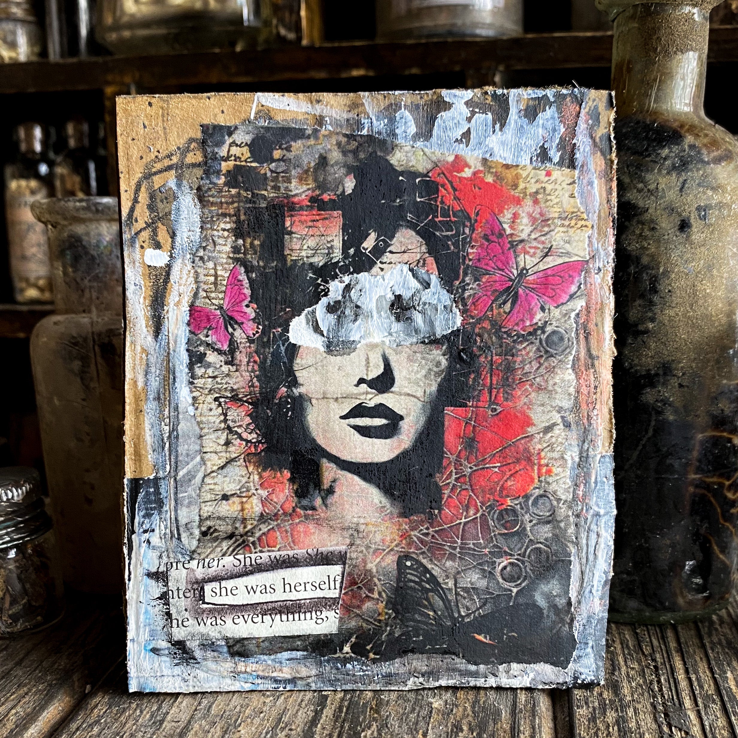 She Was Herself - Original Mixed Media Collage