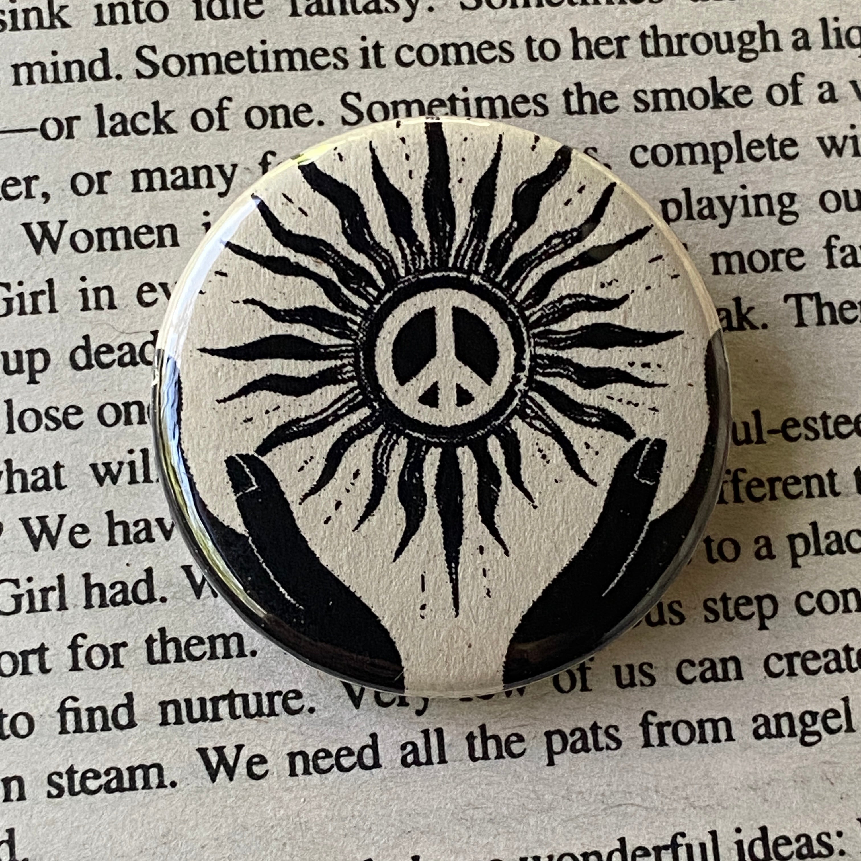 Choose Peace - Hand Pressed Button/Pin - 1.5"