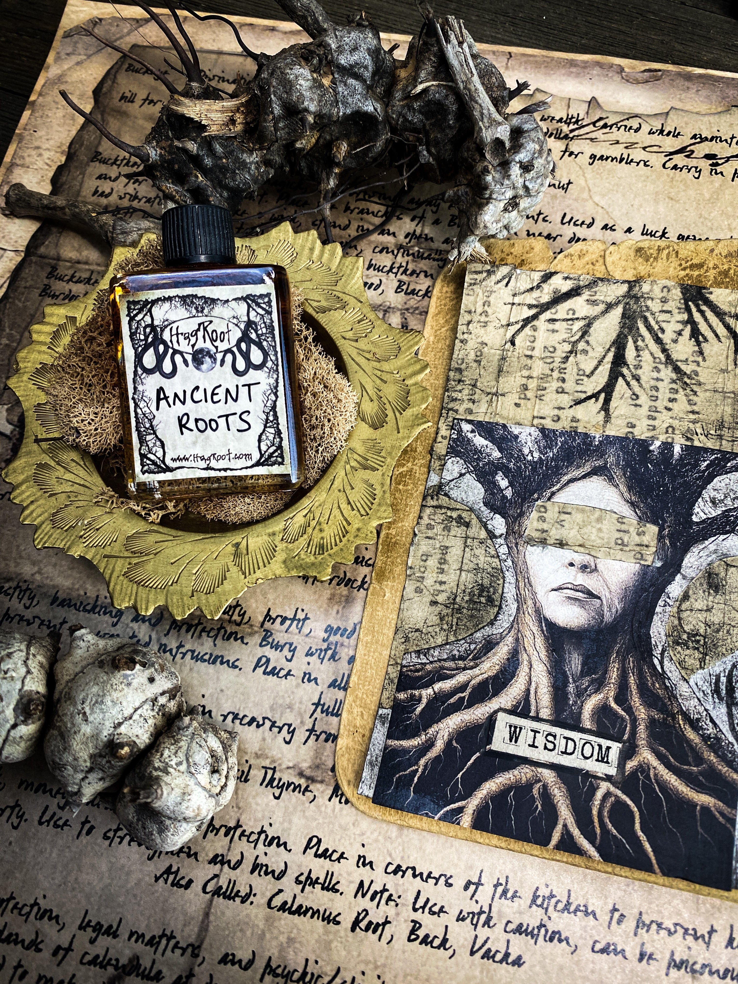 ANCIENT ROOTS-(Vetiver, Tonka Bean, Patchouli, Myrrh, Cedar, Oakmoss, Cardamom, Pine)-Perfume, Cologne, Anointing, Ritual Oil